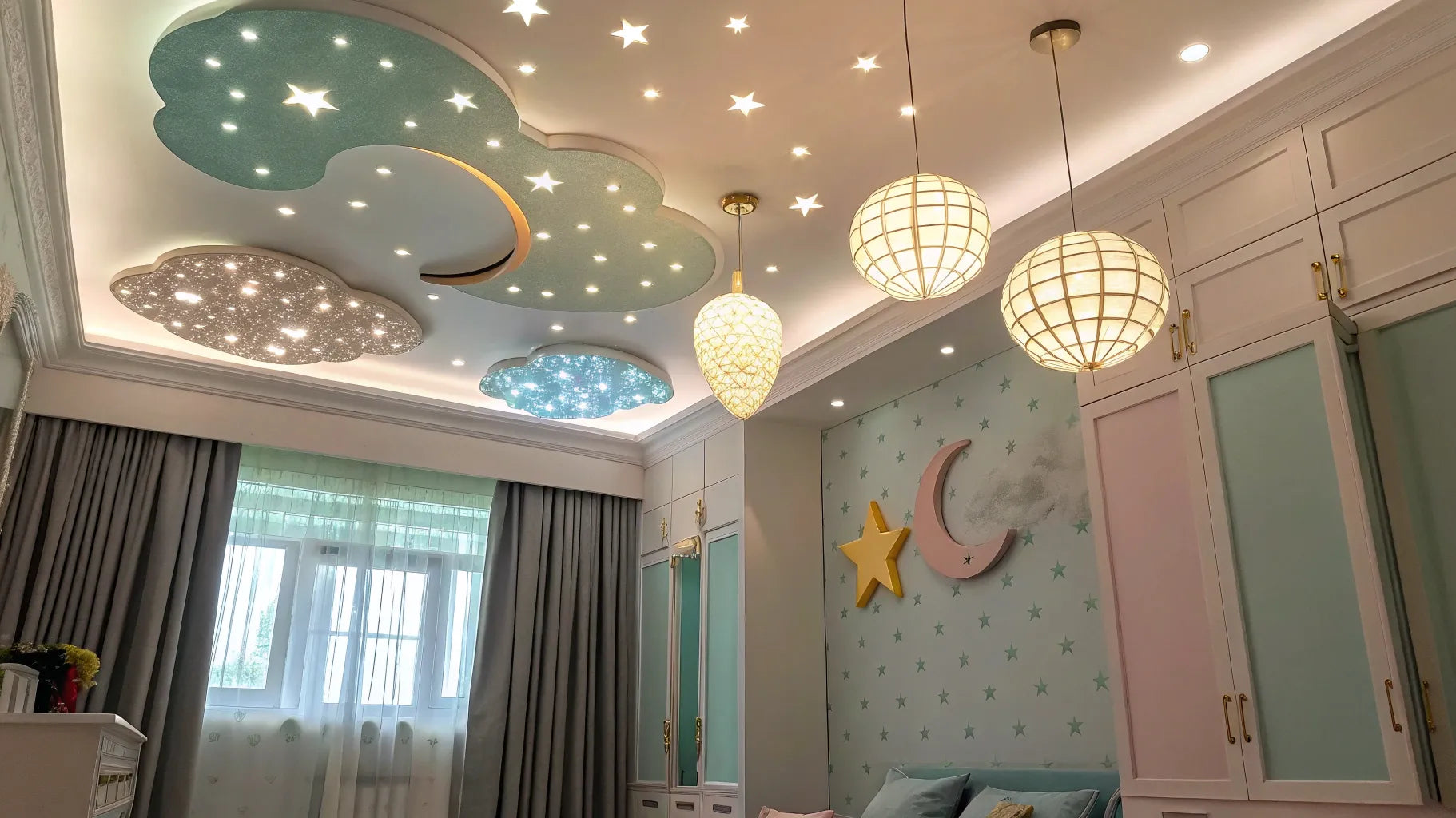 Safe, stylish ceiling lights for kids' bedrooms. Canada.