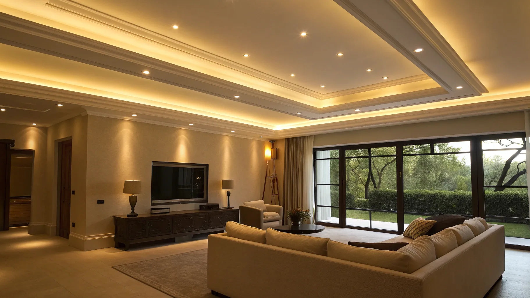 Recessed light with vapour barrier.