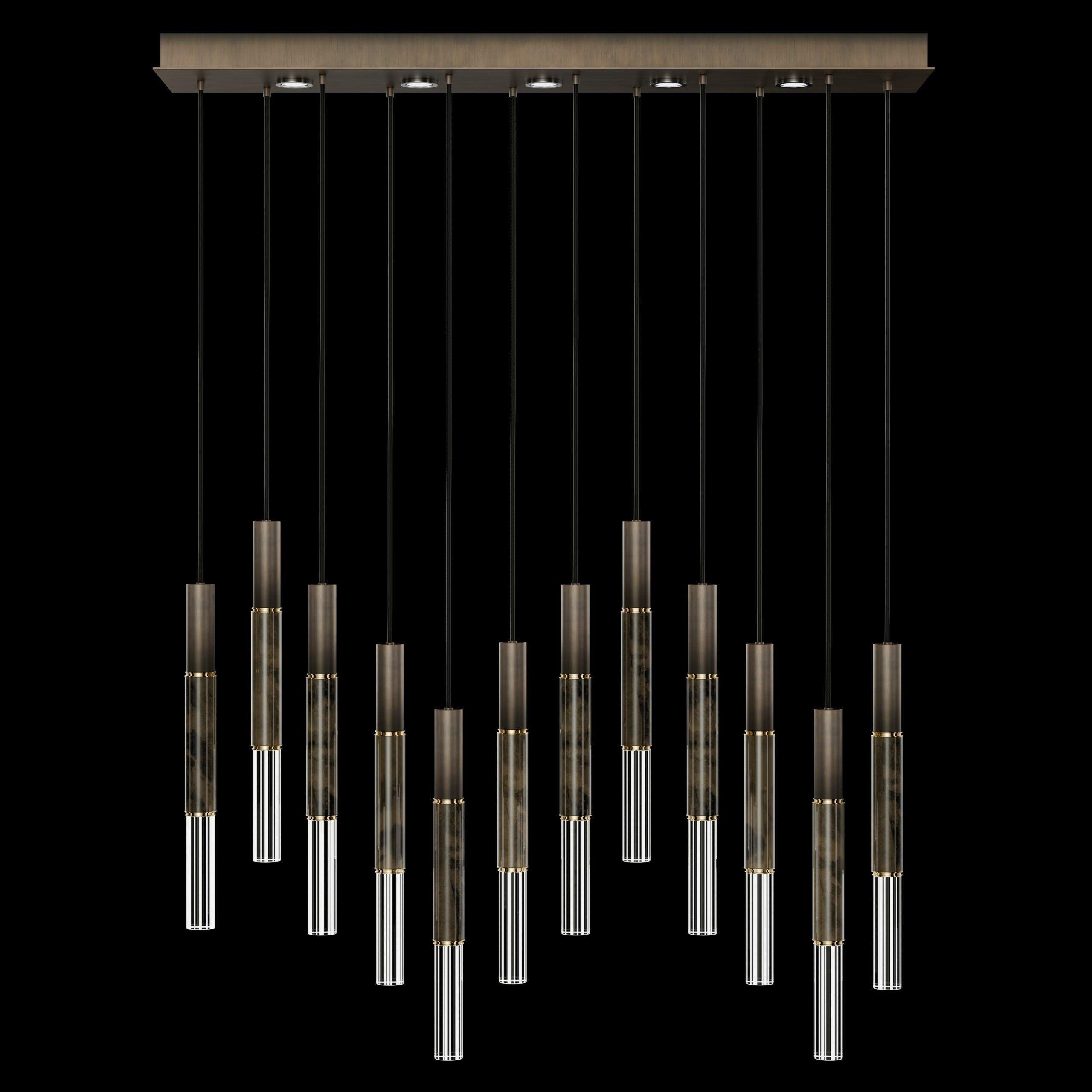 Fine Art Handcrafted Lighting - Antonia LED Linear Pendant - 100019-110 - Canada Light Shop