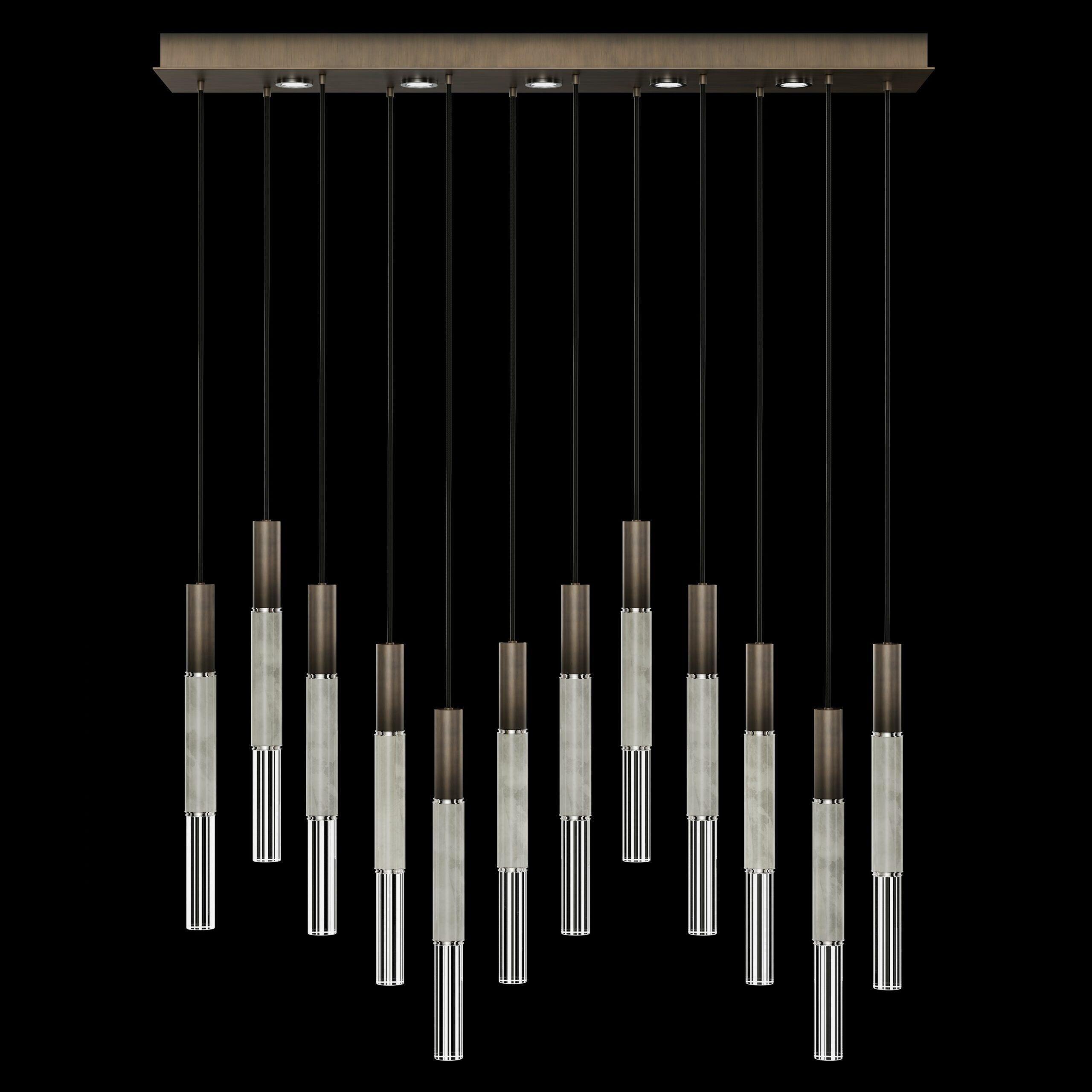 Fine Art Handcrafted Lighting - Antonia LED Linear Pendant - 100019-110 - Canada Light Shop