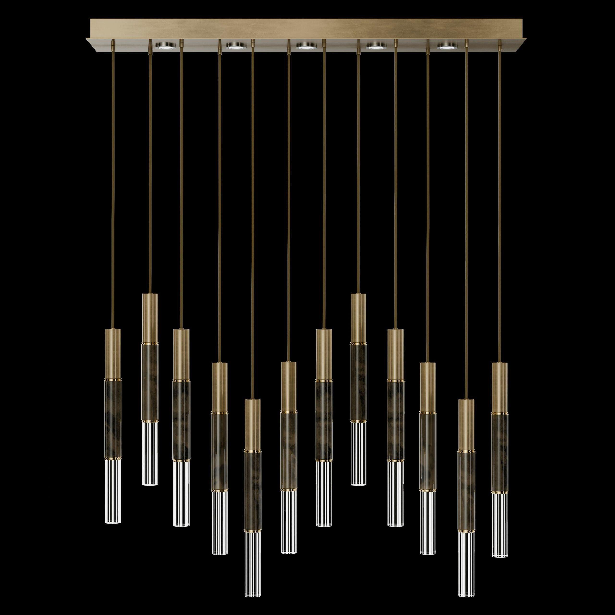 Fine Art Handcrafted Lighting - Antonia LED Linear Pendant - 100019-110 - Canada Light Shop
