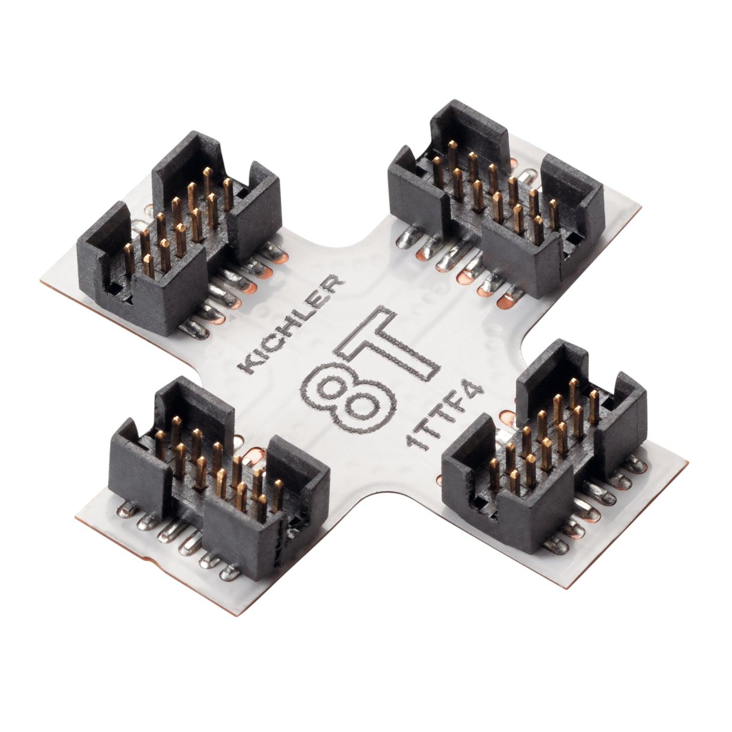 Kichler - 8T Tape Light Led Connector - 4 Way Tape-to-Tape - 8T1TTF4WH - Canada Light Shop