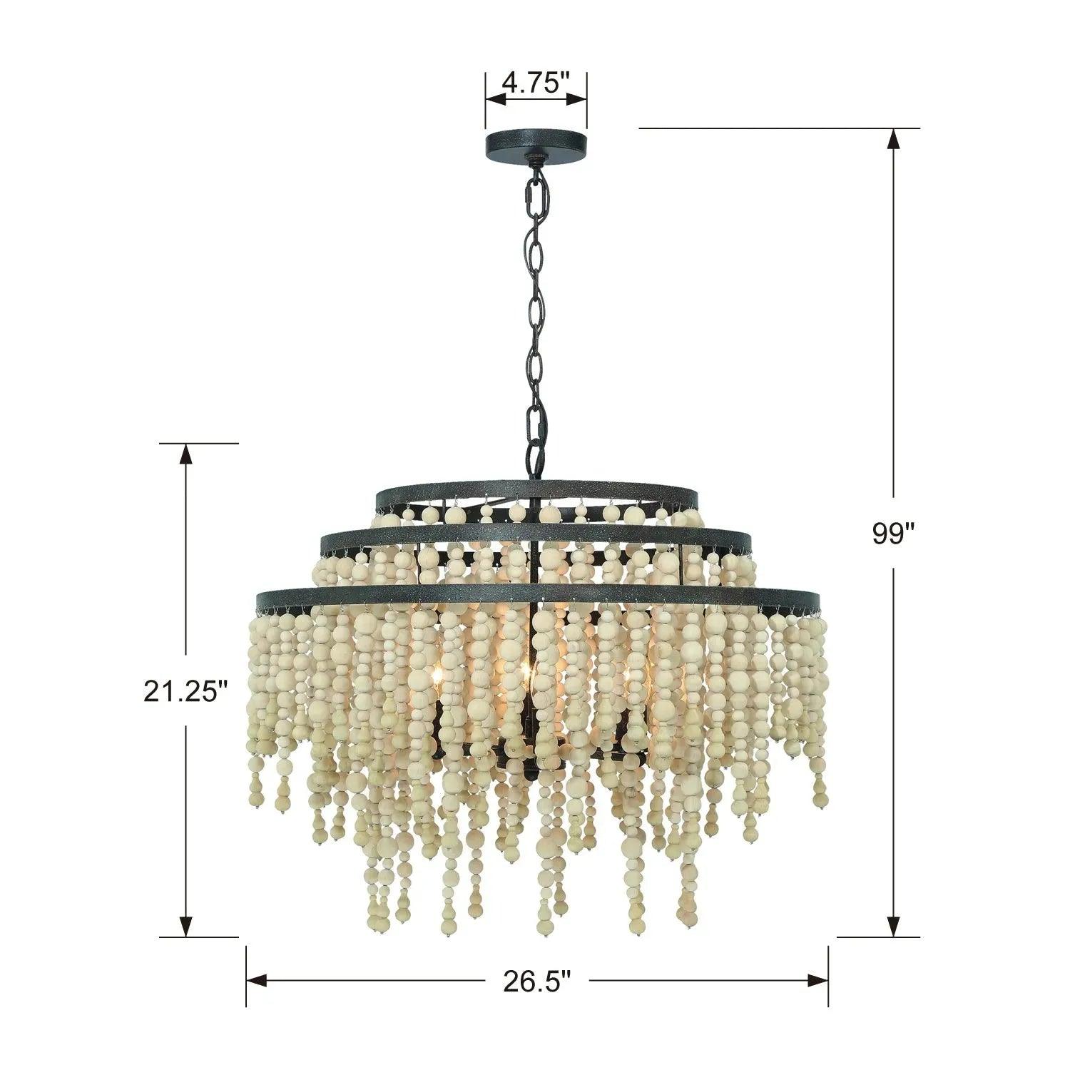 Crystorama - Poppy Six Light Chandelier - POP-A5076-FB - Canada Light Shop