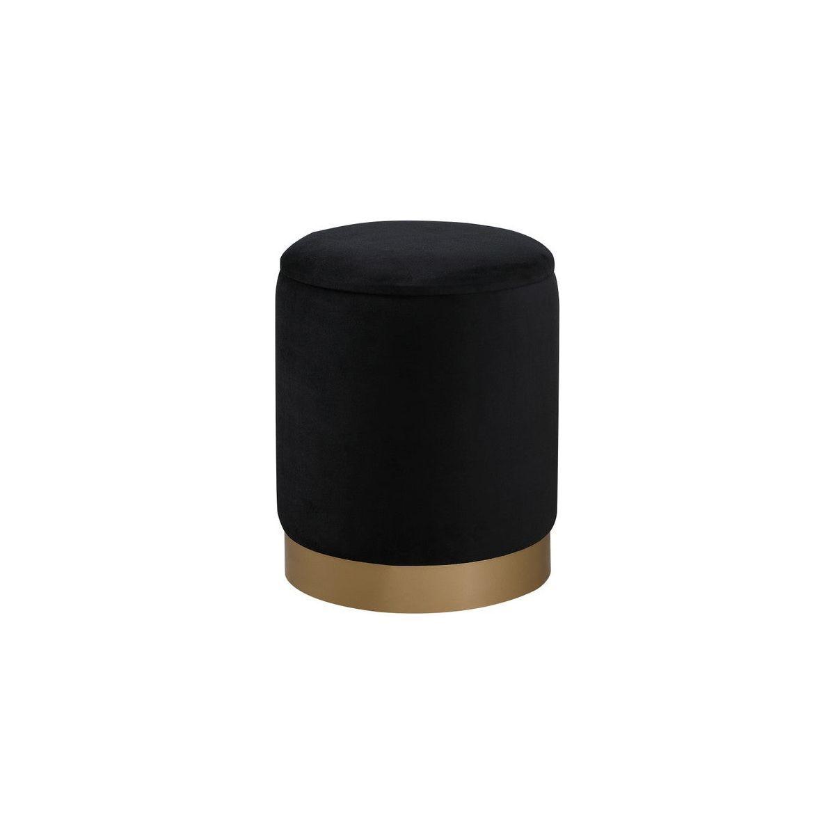 Elegant Lighting - Ozman Ottoman - OT1015BK - Canada Light Shop