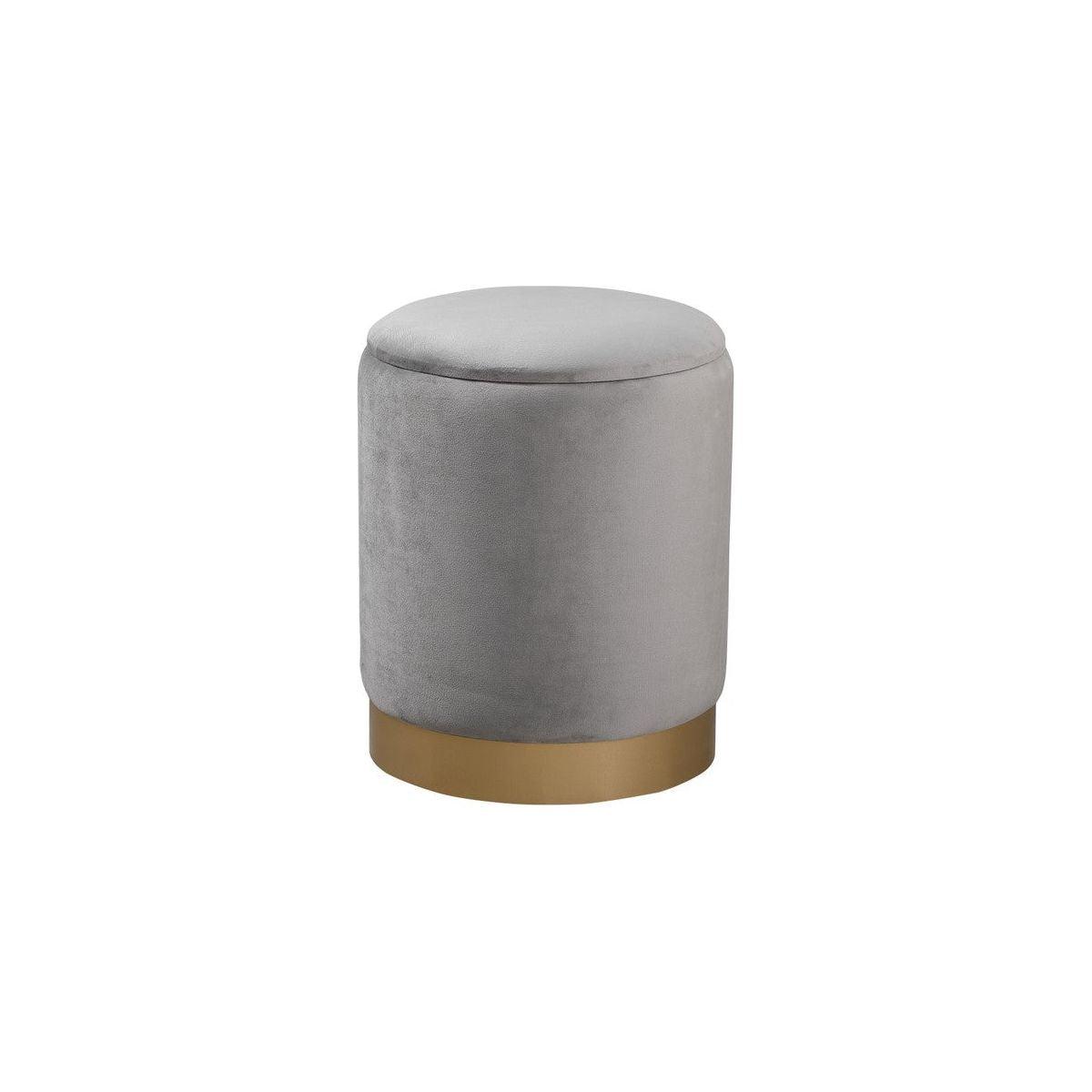 Elegant Lighting - Ozman Ottoman - OT1015GY - Canada Light Shop