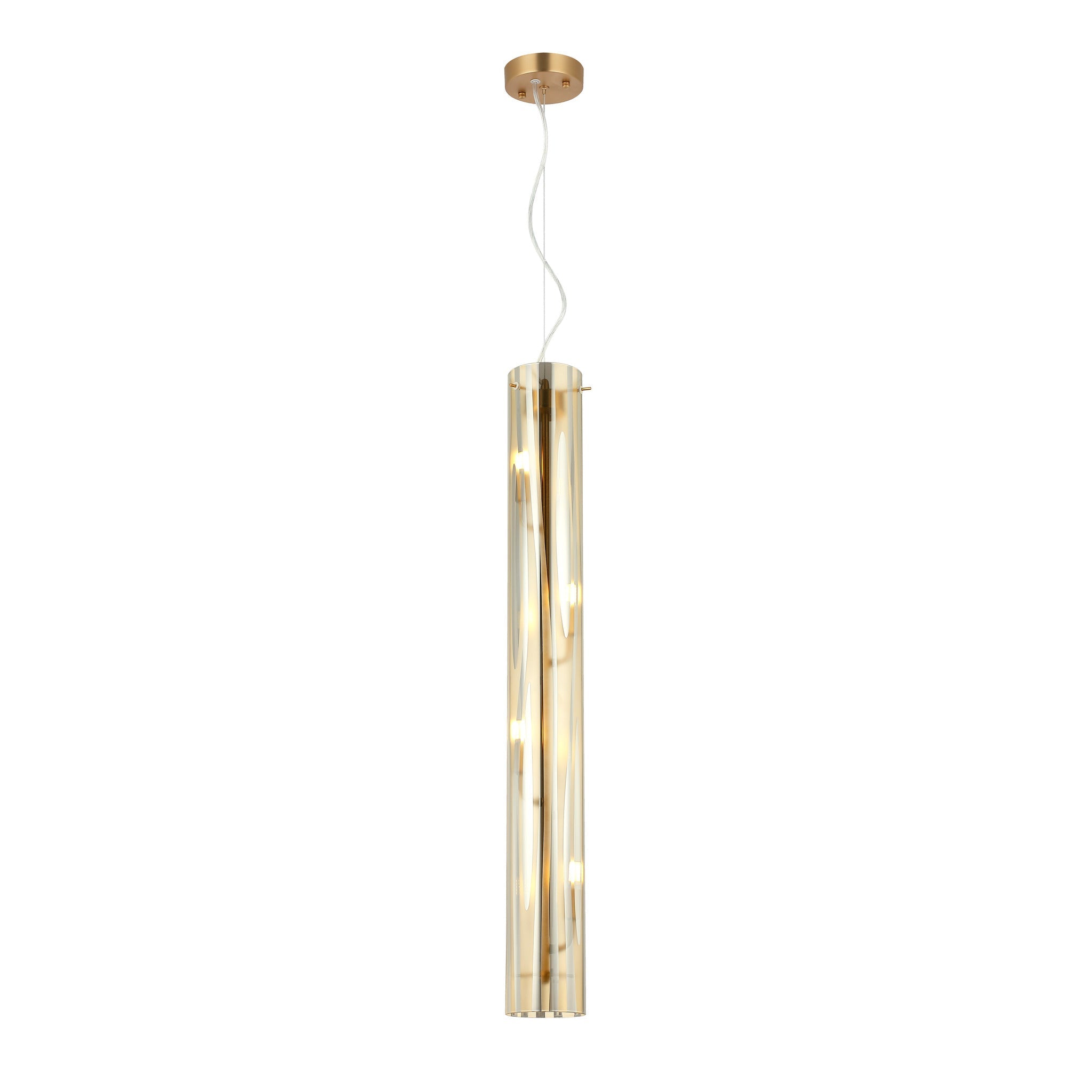 Varaluz - 1070P04SG - Four Light Pendant - Chroman Empire - Satin Gold