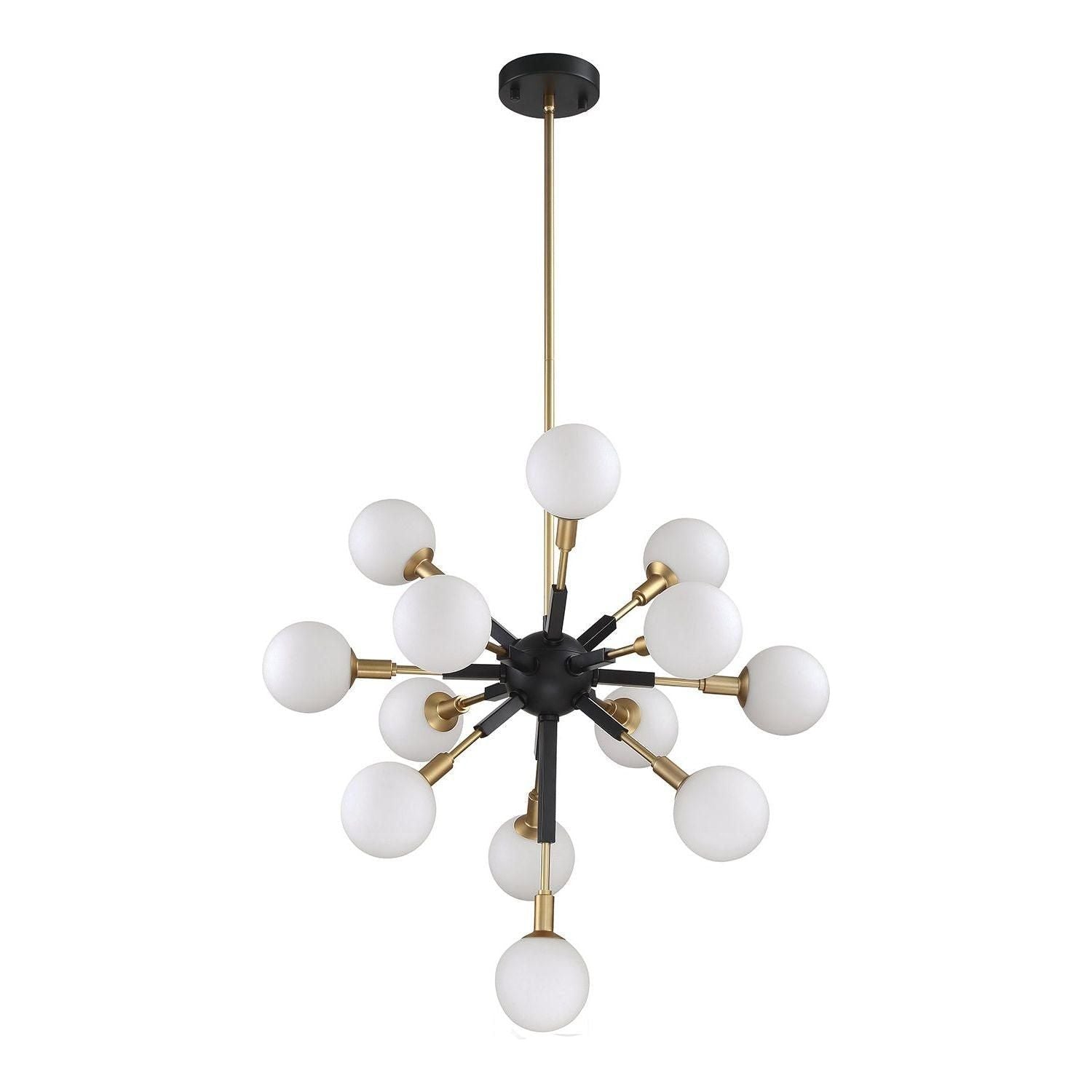 Kendal Lighting - Ambience Cluster Pendant - PF100-13L-BLK/BRS - Canada Light Shop