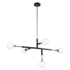 Kendal Lighting - Ambience Multi-Light Pendant - PF100-5L-BLK/BRS - Canada Light Shop
