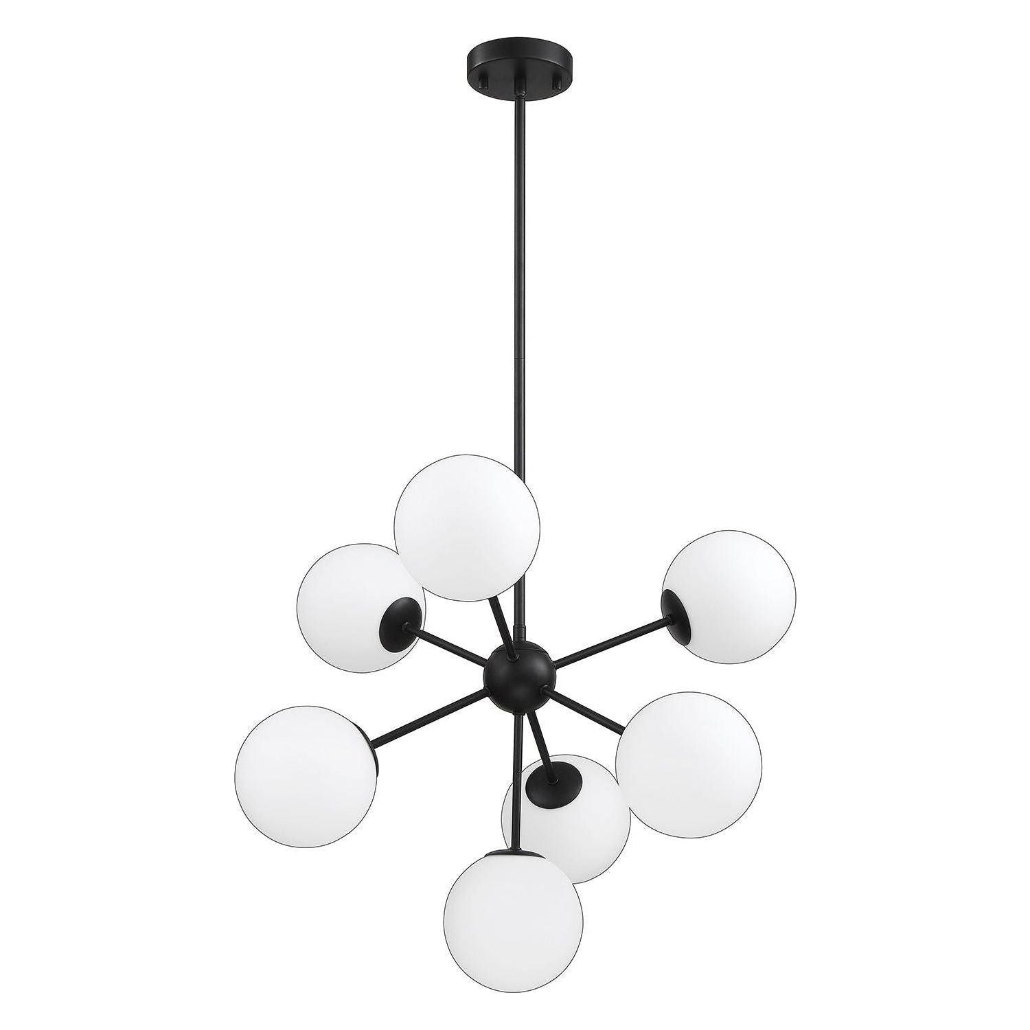 Kendal Lighting - Phoenix Cluster Pendant - PF101-7L-BLK - Canada Light Shop