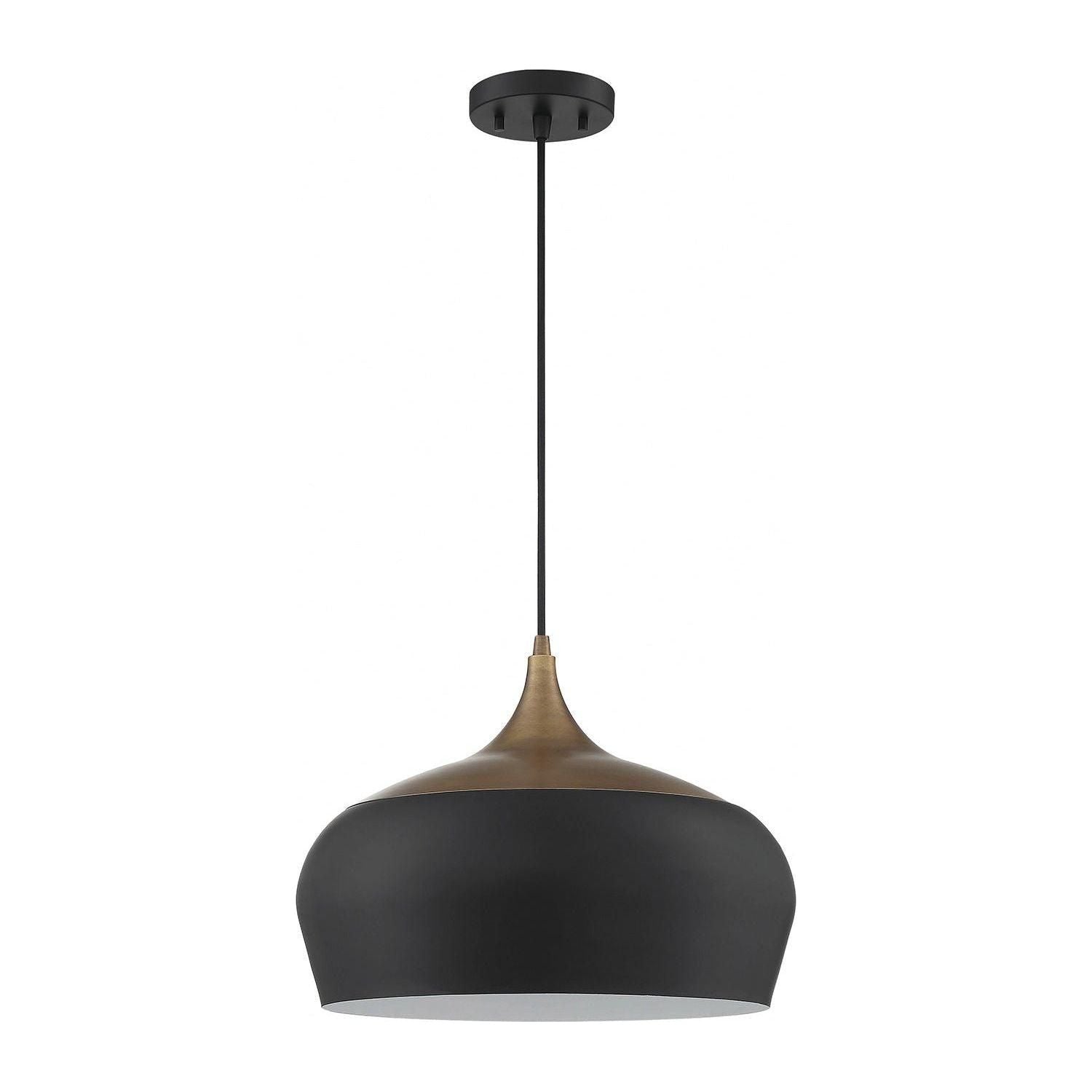 Kendal Lighting - Orian Grande Pendant - PF133-BLK/BRS - Canada Light Shop