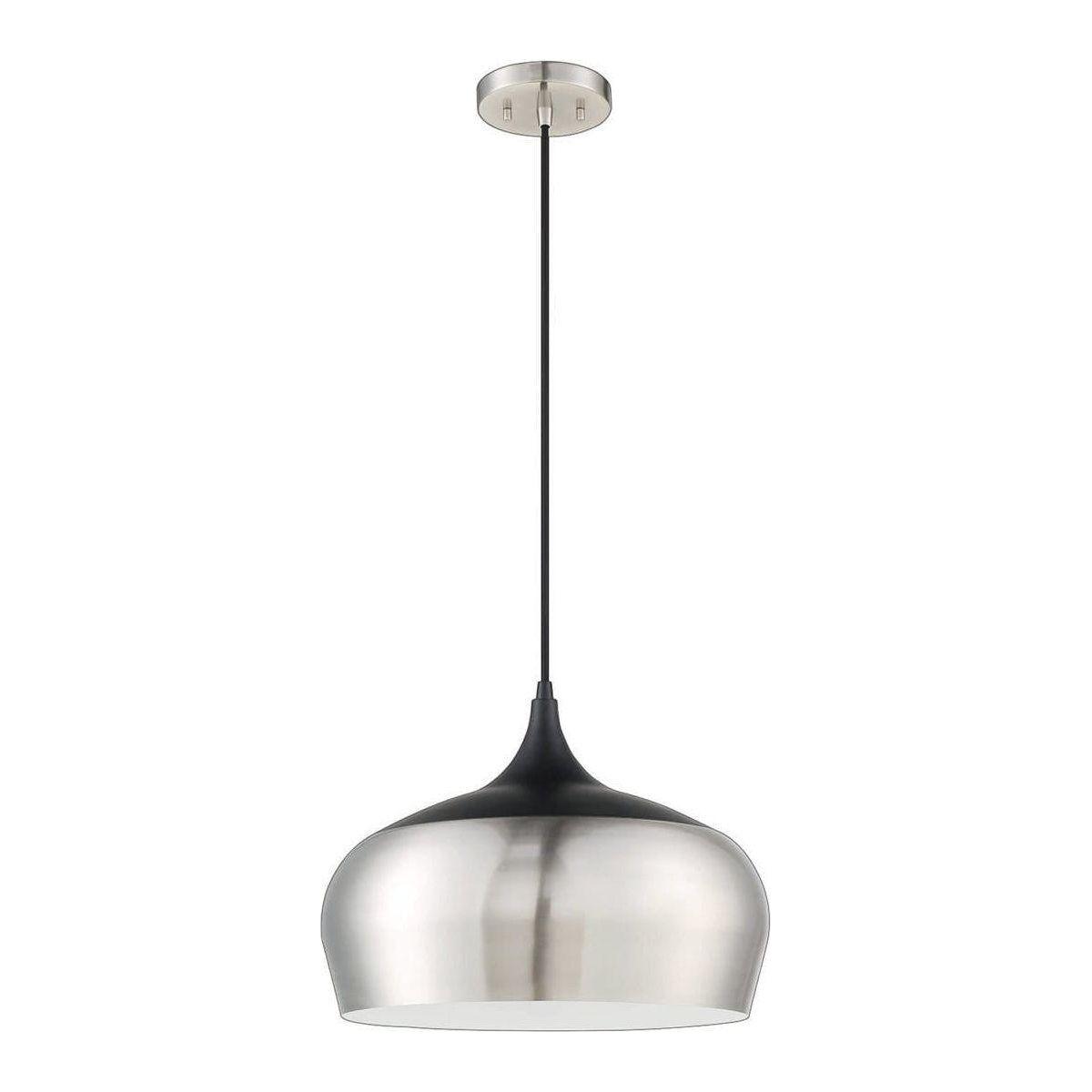 Kendal Lighting - Orian Grande Pendant - PF134-SN/BLK - Canada Light Shop