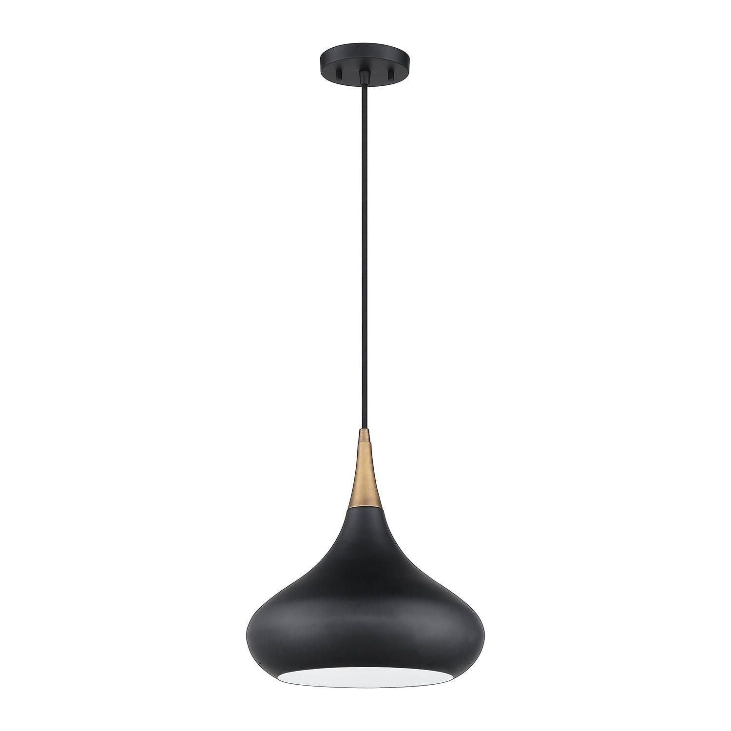 Kendal Lighting - Medina Pendant - PF138-BLK/BRS - Canada Light Shop