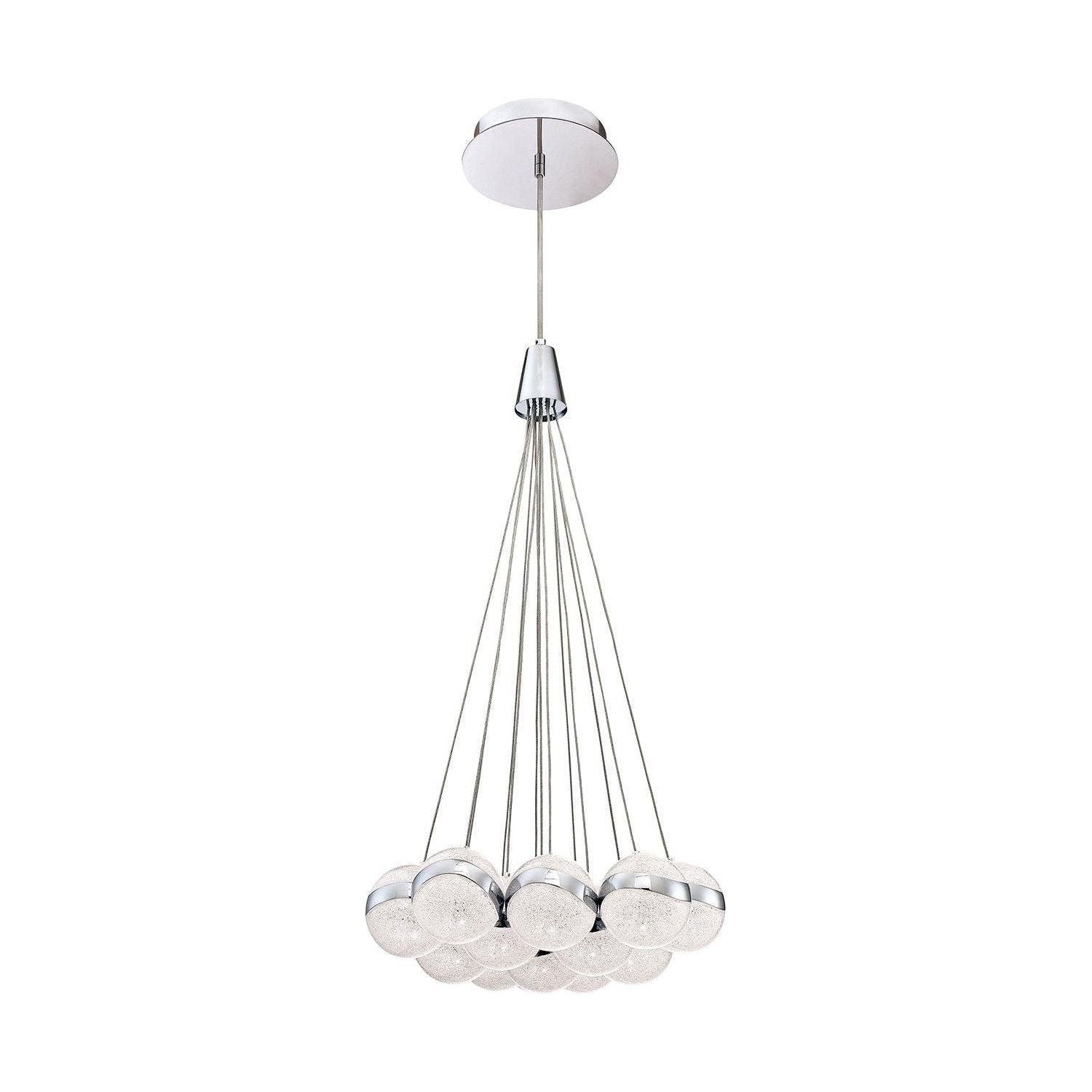 Kendal Lighting - Mystyke LED Cluster Pendant - PF145-13L-CH - Canada Light Shop