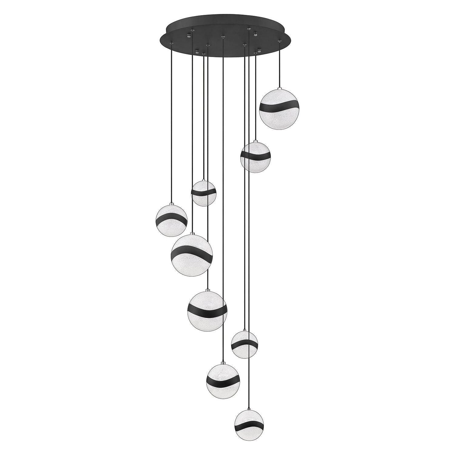Kendal Lighting - Mystyke LED Pan - PF145-9LPA-BLK - Canada Light Shop