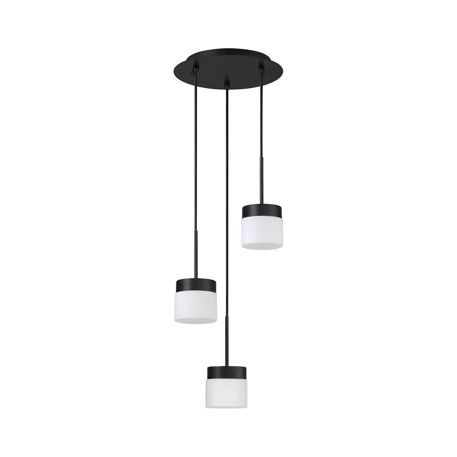 Kendal Lighting - Nuon Pan - PF150-3LPA-BLK - Canada Light Shop