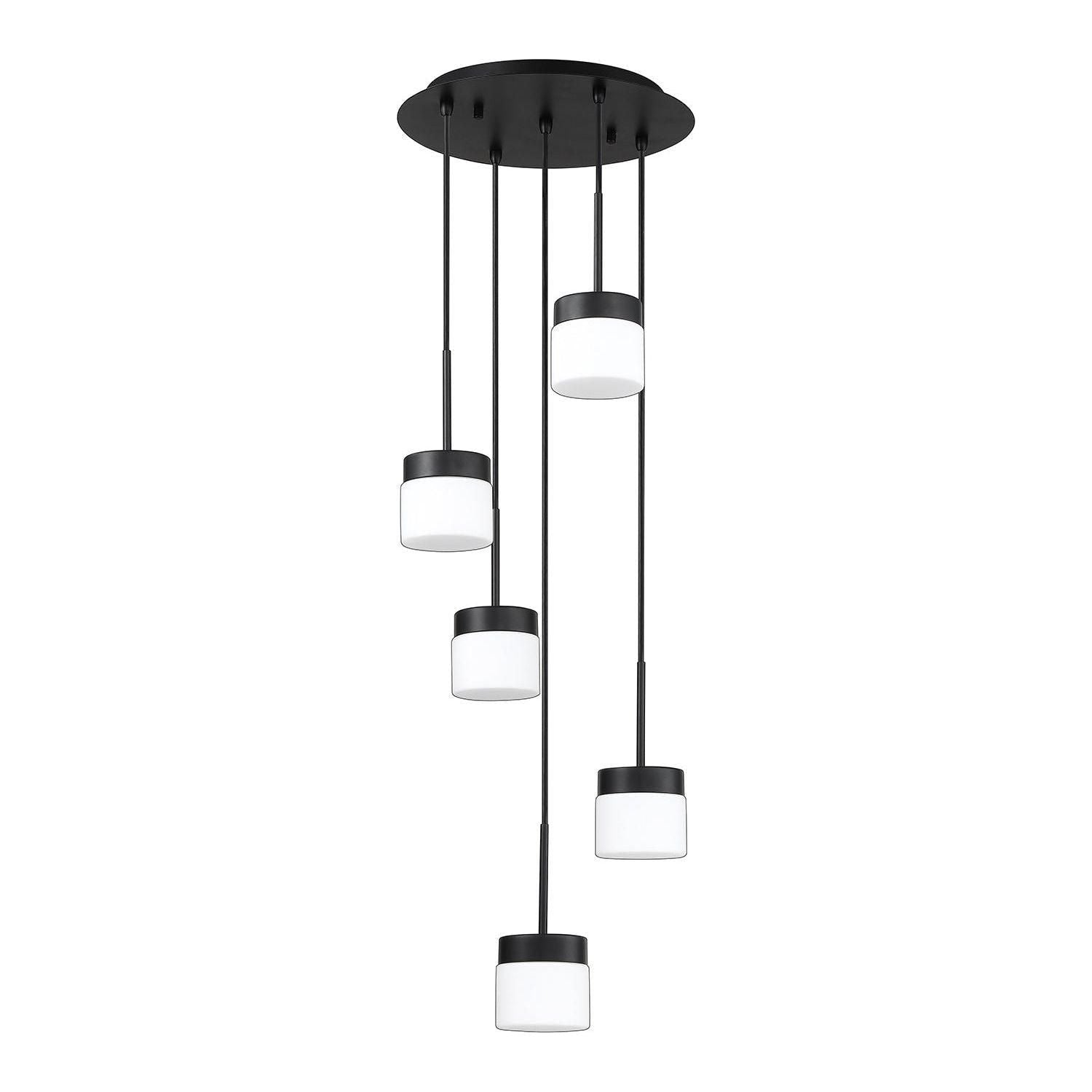 Kendal Lighting - Nuon Pan - PF150-5LPA-BLK - Canada Light Shop