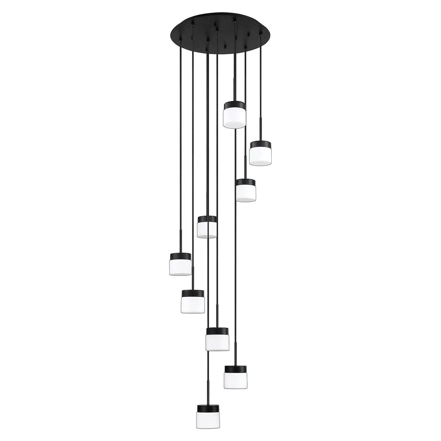 Kendal Lighting - Nuon Pan - PF150-9LPA-BLK - Canada Light Shop