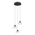 Kendal Lighting - Geo LED Pendant Pan - PF213-3LPA-BLK - Canada Light Shop