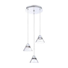 Kendal Lighting - Geo LED Pendant Pan - PF213-3LPA-CH - Canada Light Shop