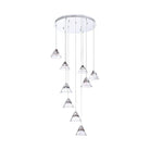 Kendal Lighting - Geo LED Pendant Pan - PF213-9LPA-CH - Canada Light Shop
