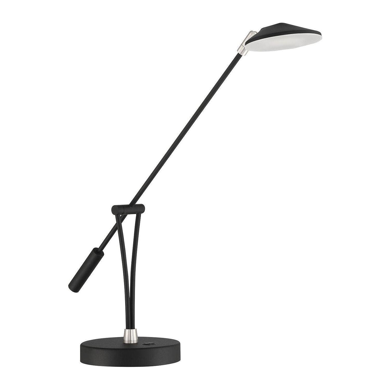Kendal Lighting - Lahoya LED Desk Lamp - PTL5015-BLK/SN - Canada Light Shop