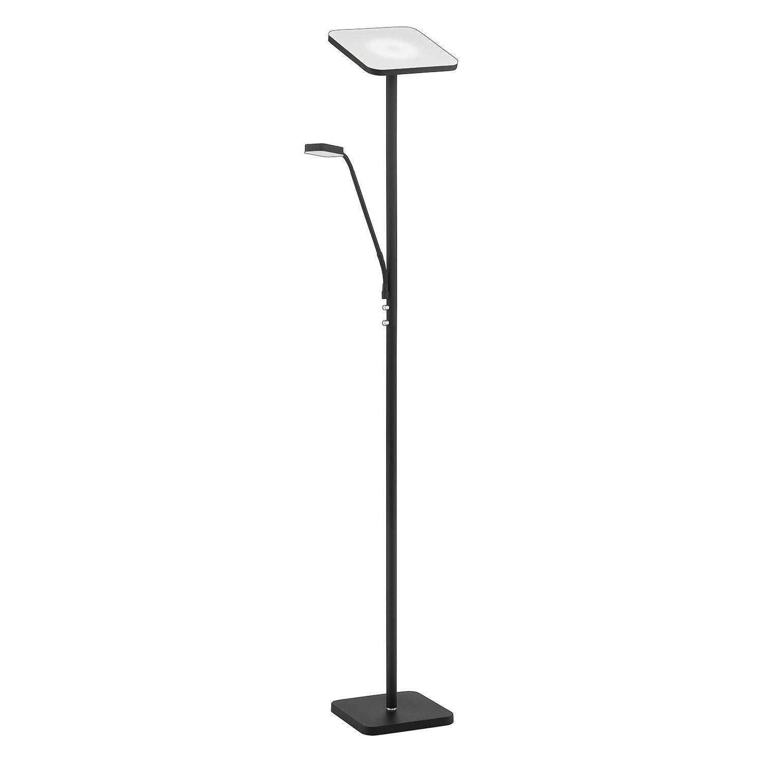 Kendal Lighting - Ella LED Torchiere - TC5012-BLK/SN - Canada Light Shop