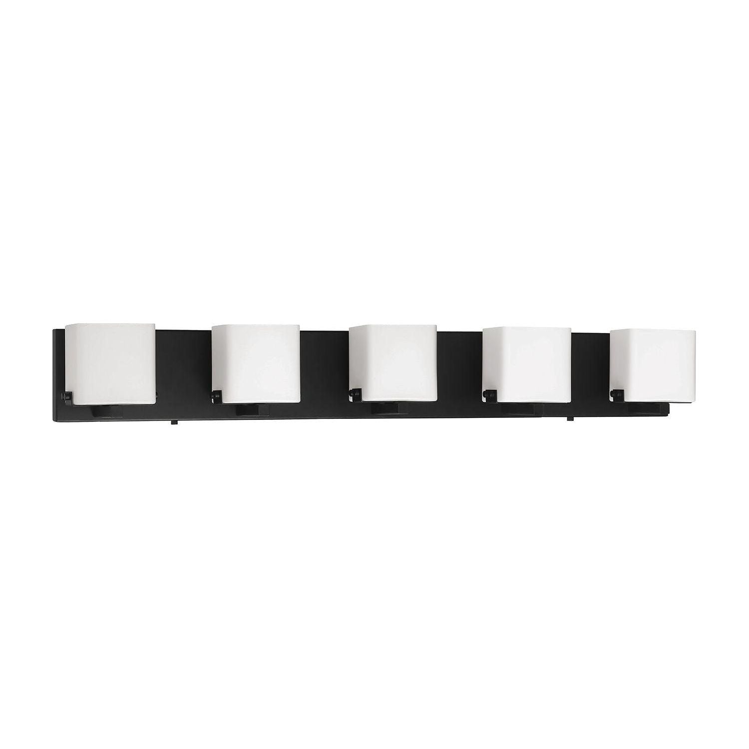Kendal Lighting - Vega Vanity Light - VF1200-5L-BLK - Canada Light Shop