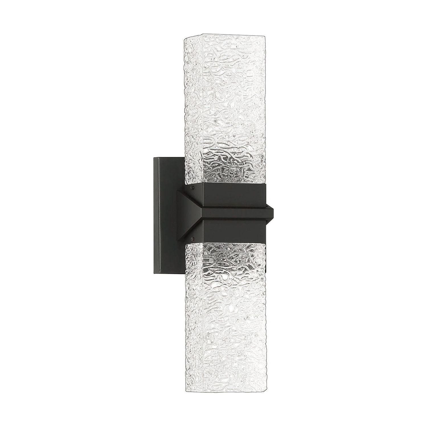 Kendal Lighting - Ice Vanity Light - VF9600-2L-BLK - Canada Light Shop