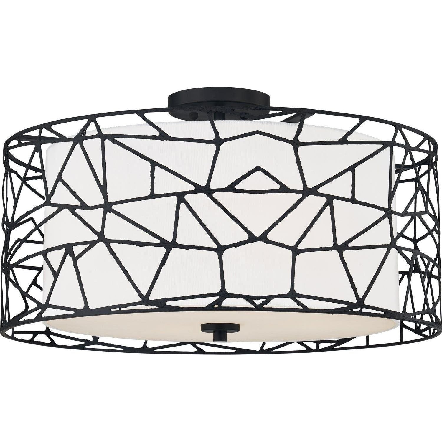 Quoizel - Newcastle Semi-Flush Mount - QSF5274MBK - Canada Light Shop