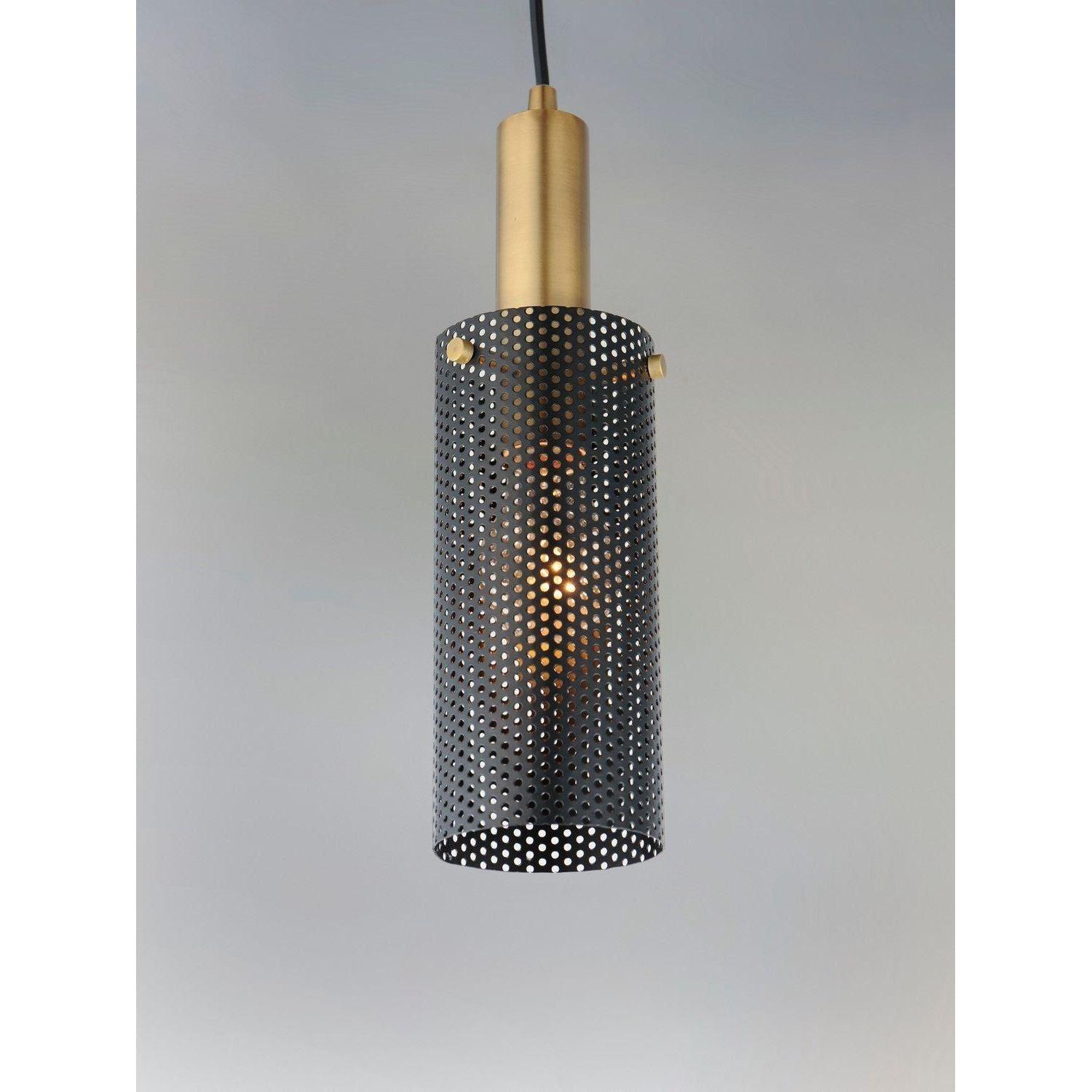 Maxim Lighting - Perf Mini Pendant - 10081BKSBR - Canada Light Shop