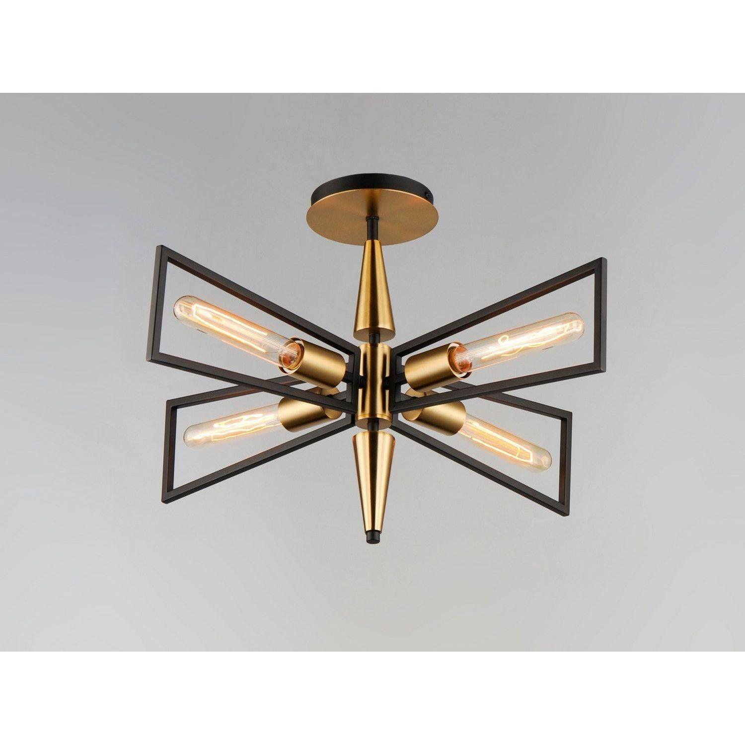 Maxim Lighting - Wings Flush Mount - 11650BKSBR - Canada Light Shop