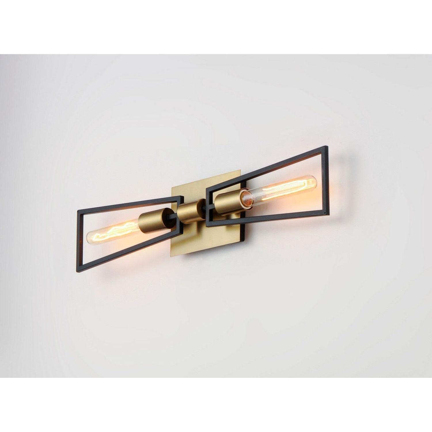Maxim Lighting - Wings Double Wall Sconce - 11652BKSBR - Canada Light Shop