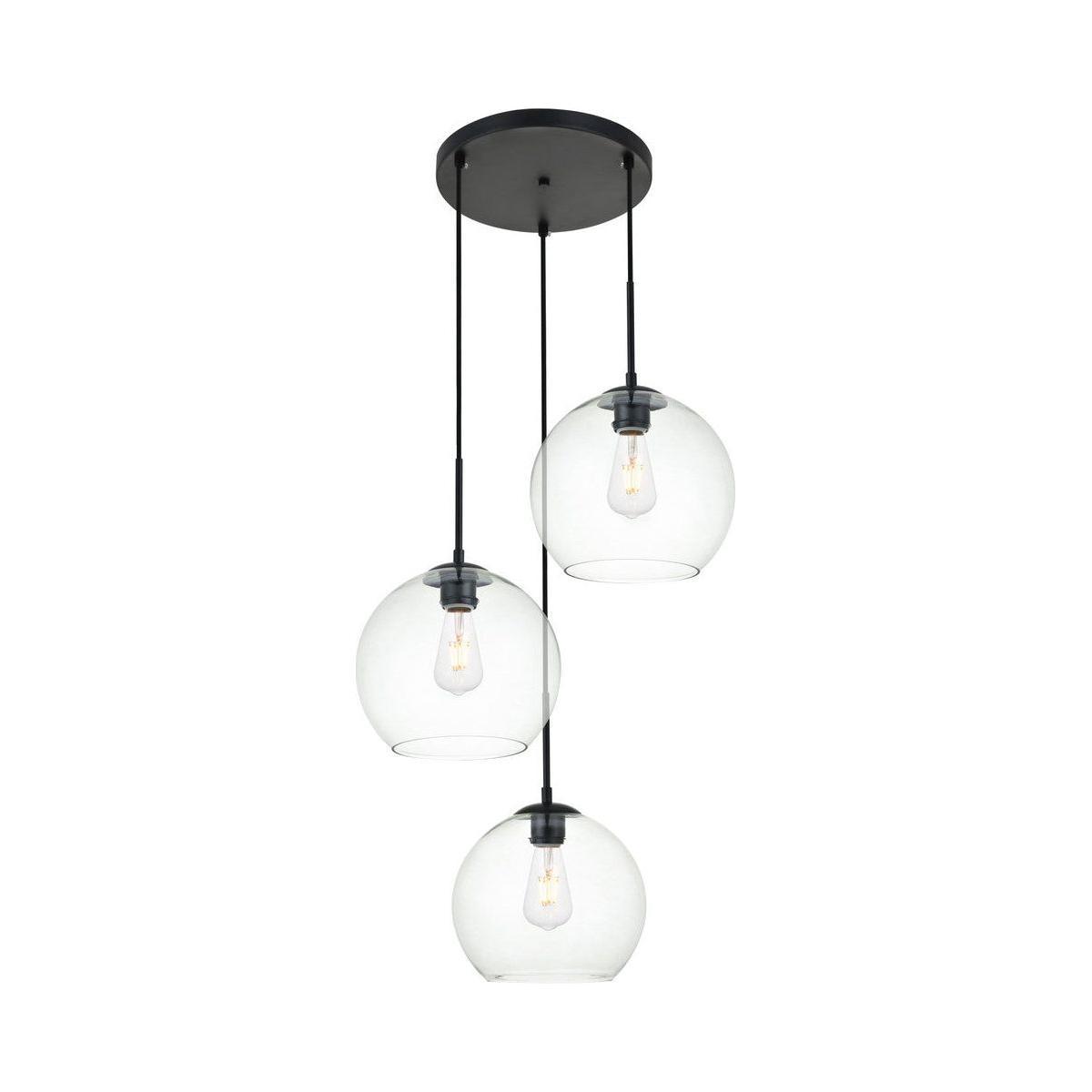 Elegant Lighting - Baxter Multi-Light Pendant - LD2214BK - Canada Light Shop