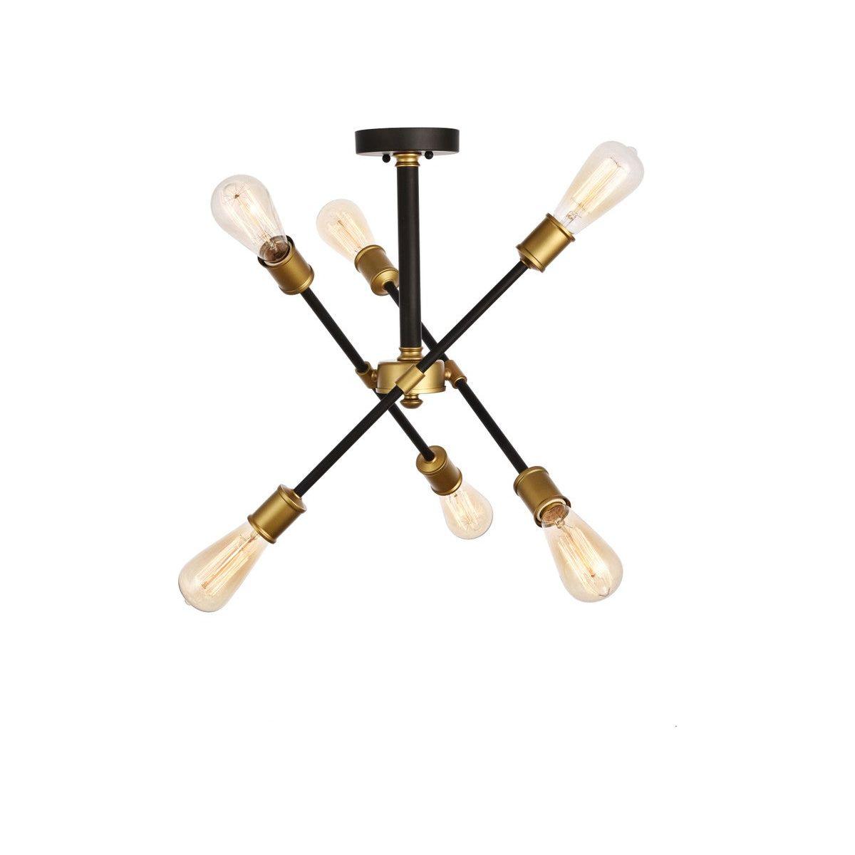Elegant Lighting - Axel Flushmount - LD8003D17BK - Canada Light Shop
