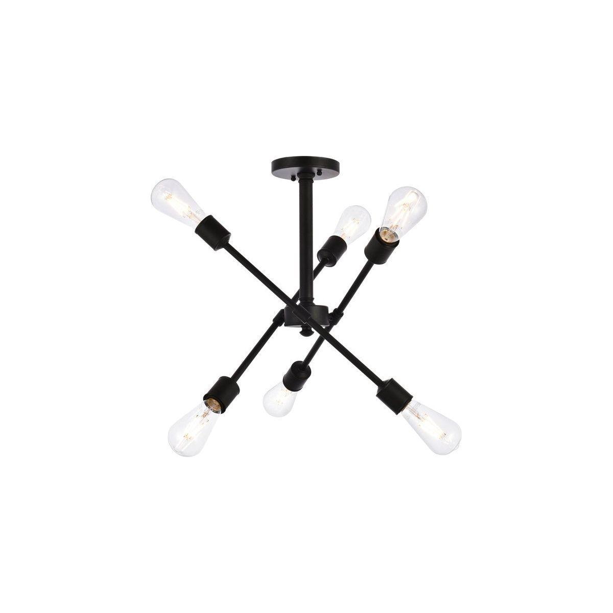 Elegant Lighting - Axel Semi-Flush Mount - LD8003D17BLA - Canada Light Shop