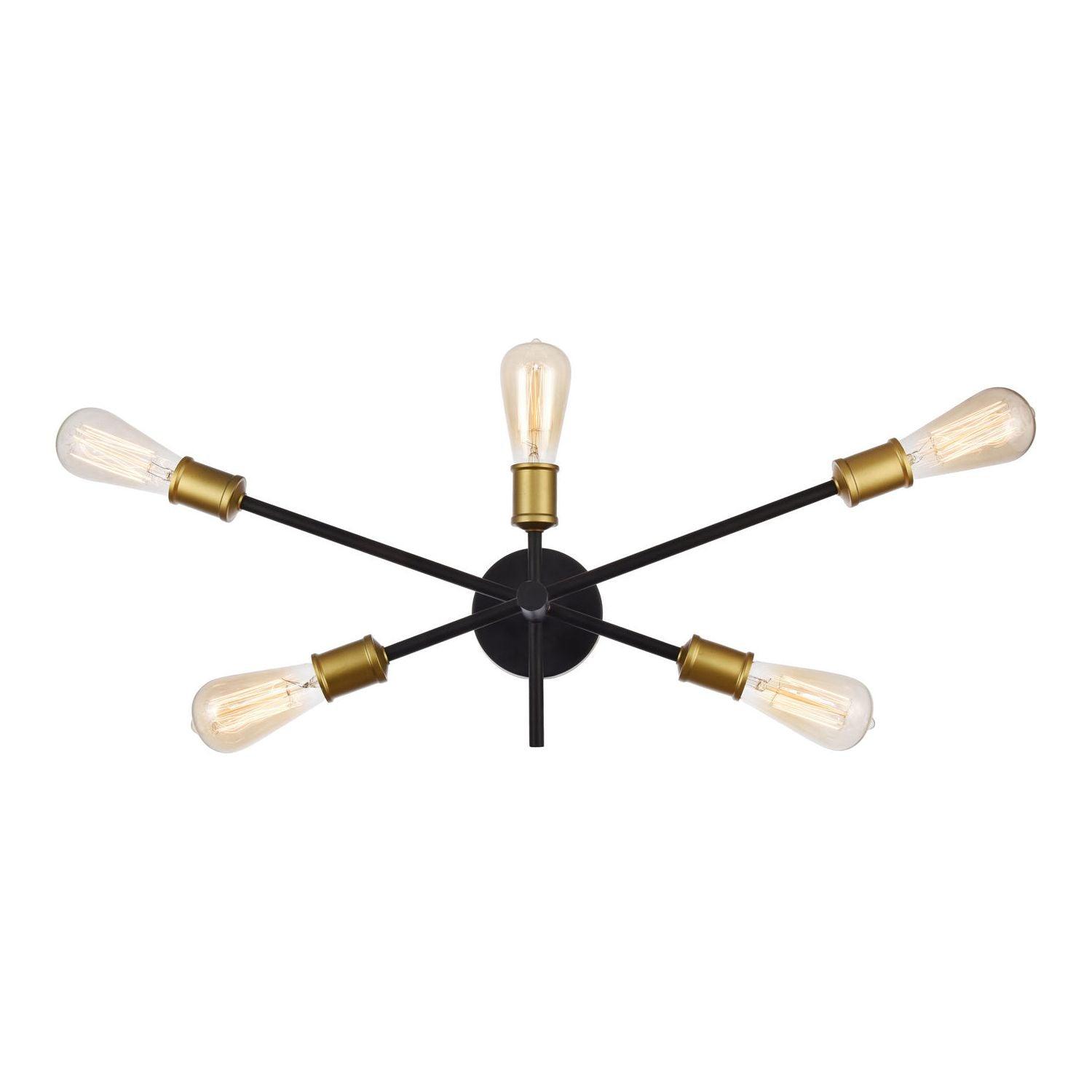 Elegant Lighting - Axel Wall Sconce - LD8003W24BK - Canada Light Shop