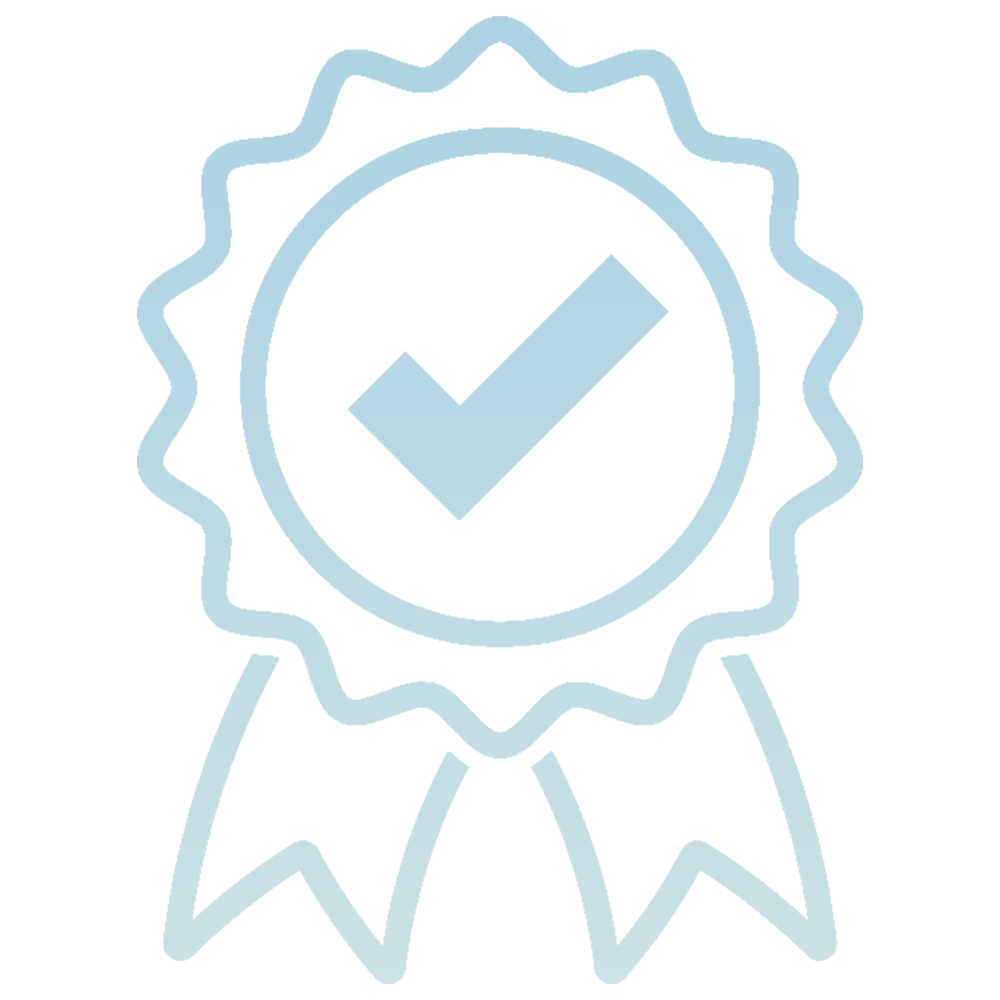 Certification badge icon with checkmark