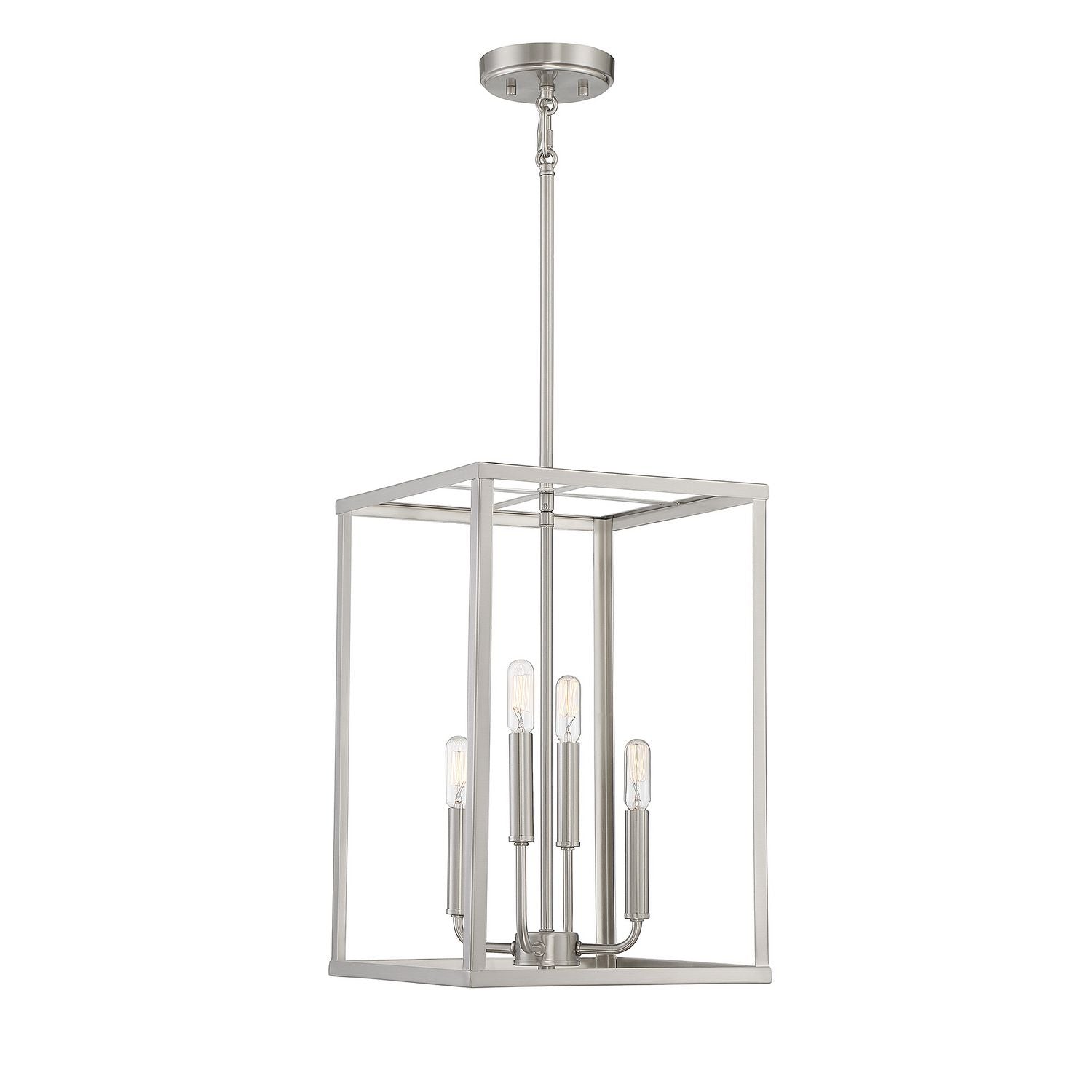 Meridian M30008BN Four Light Pendant in Brushed Nickel