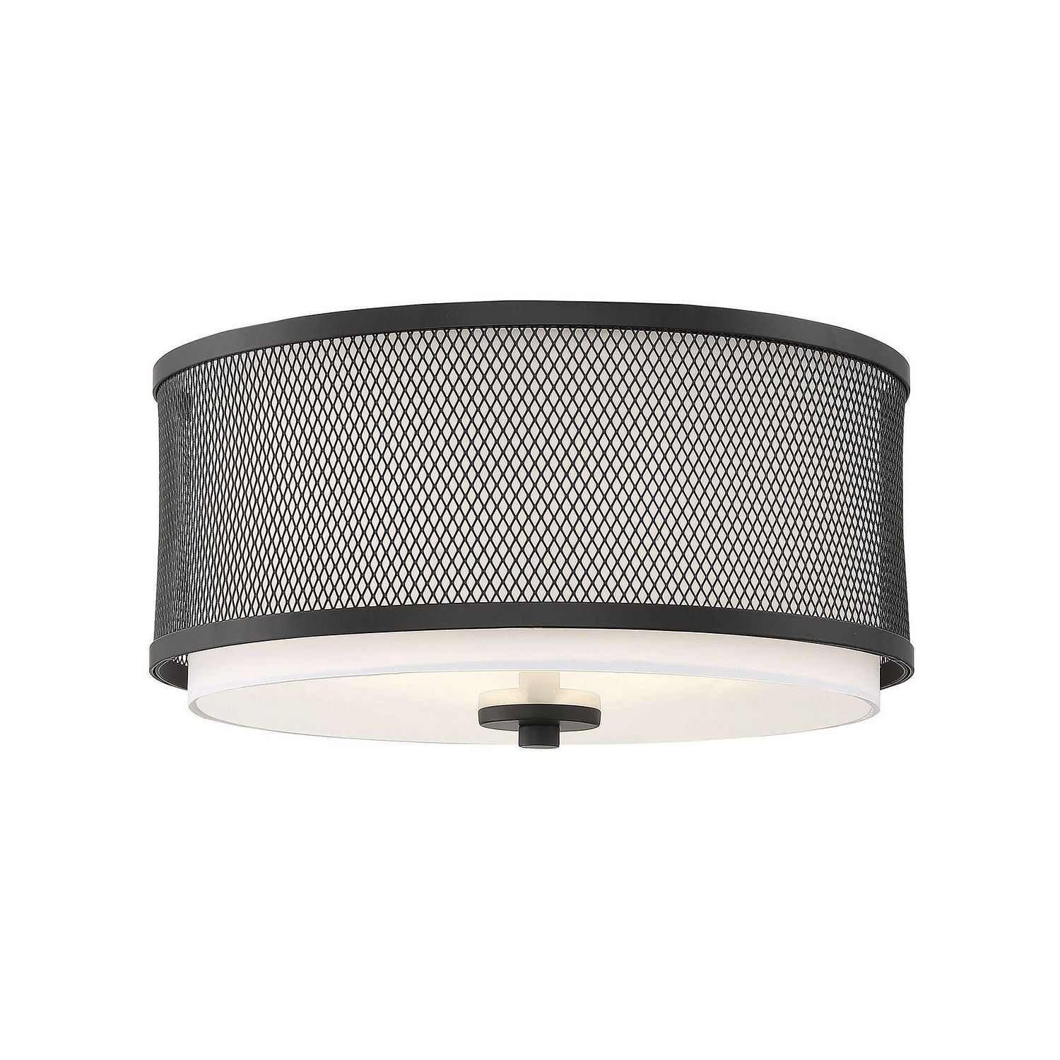 Meridian M60018MBK Three Light Flush Mount in Matte Black