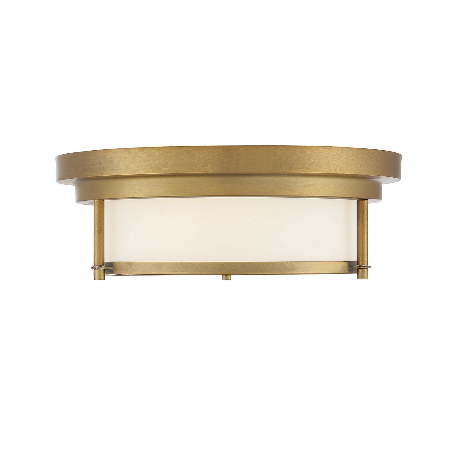 Meridian M60062NB Two Light Flush Mount in Natural Brass