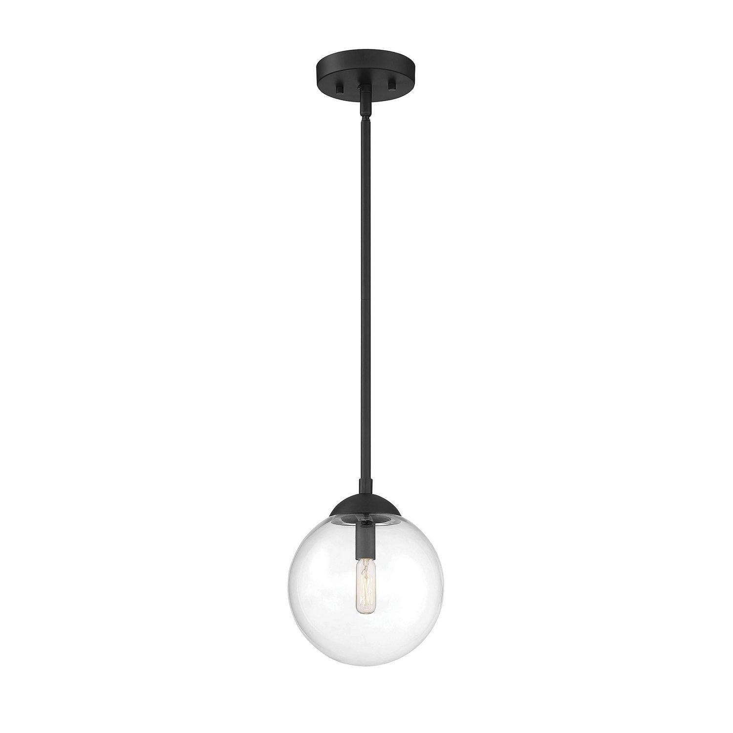 Meridian M70067MBK One Light Pendant in Matte Black