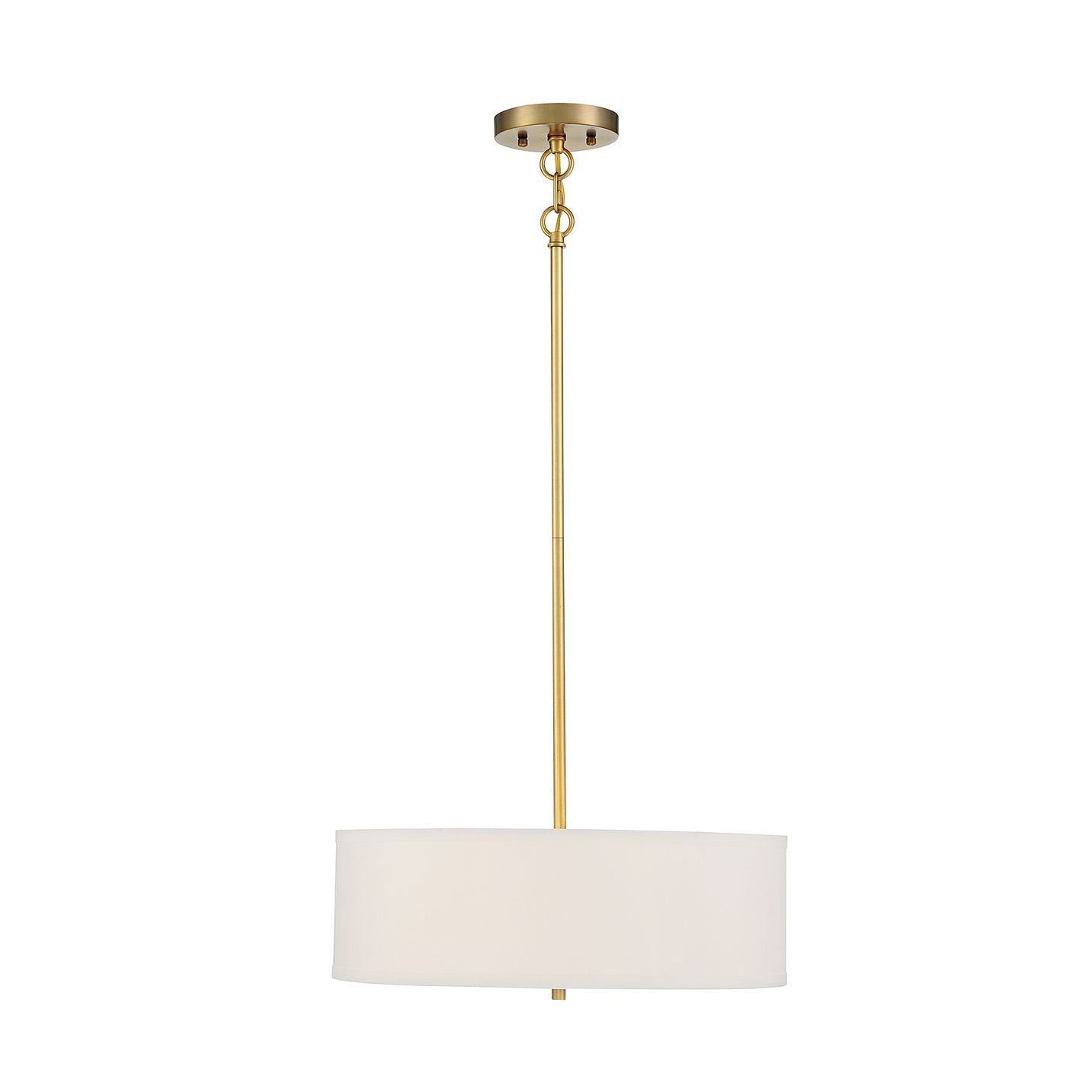 Meridian M70109NB Three Light Pendant in Warm Brass