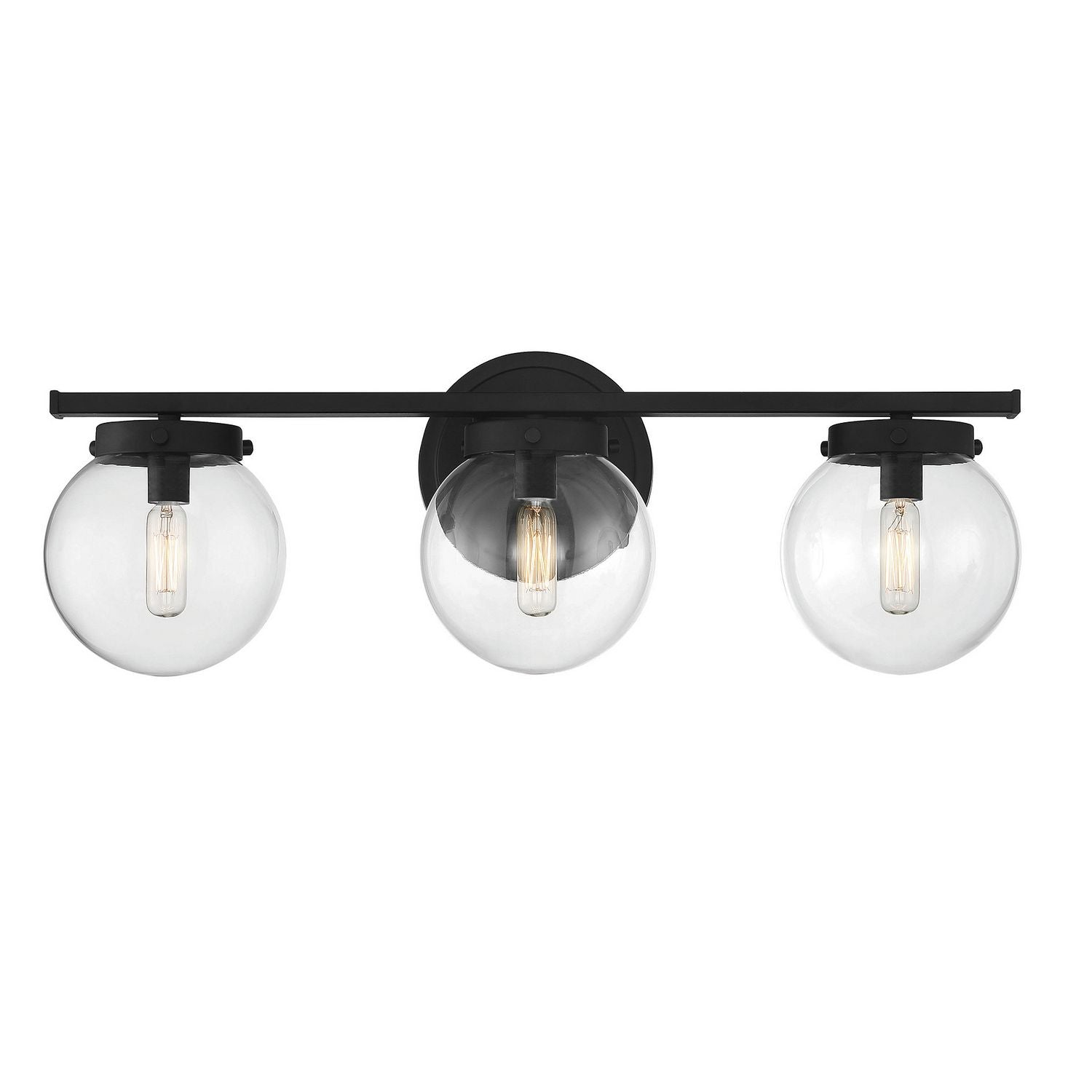 Meridian M80024MBK Three Light Bathroom Vanity Light in Matte Black