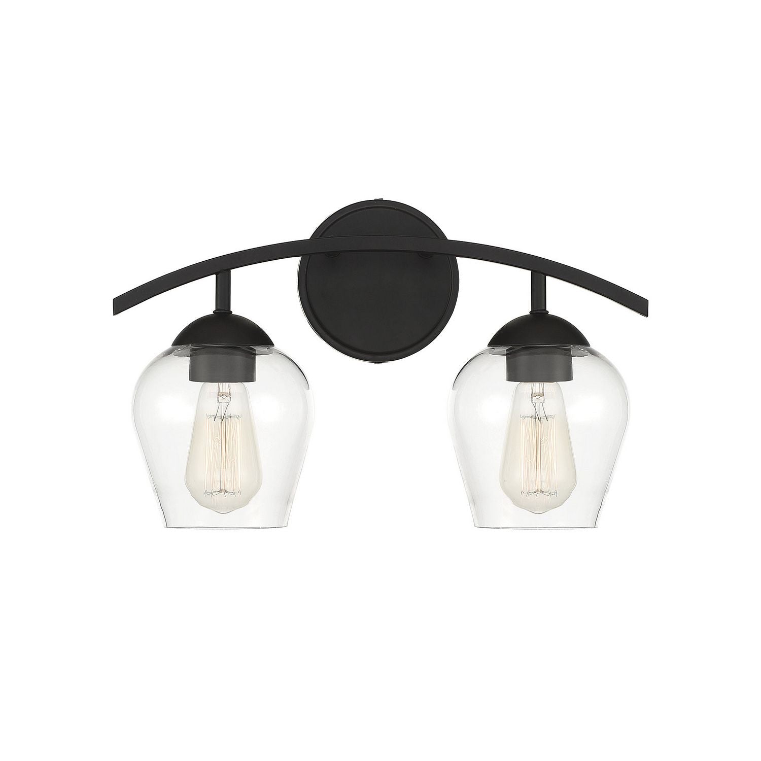 Meridian M80031MBK Two Light Bathroom Vanity Light in Matte Black