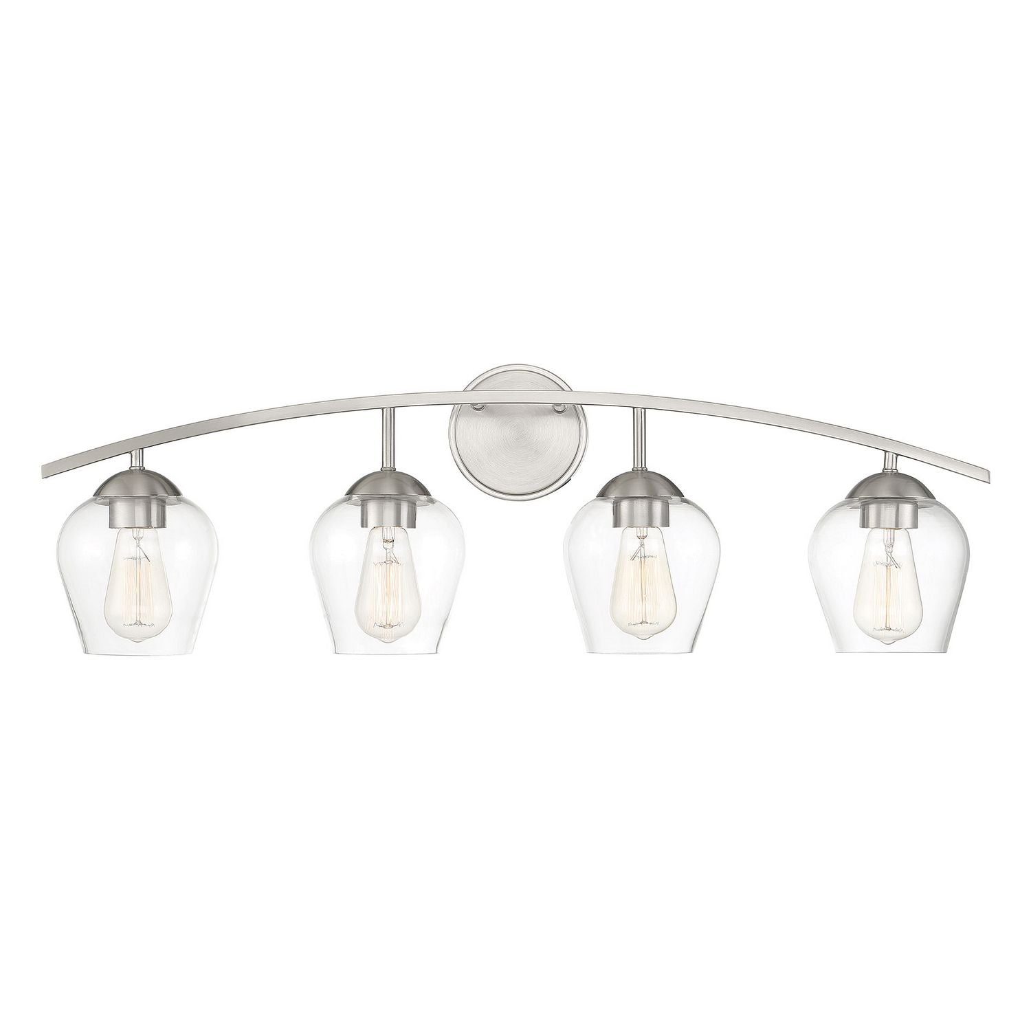 Meridian M80033BN Four Light Bathroom Vanity Light in Brushed Nickel