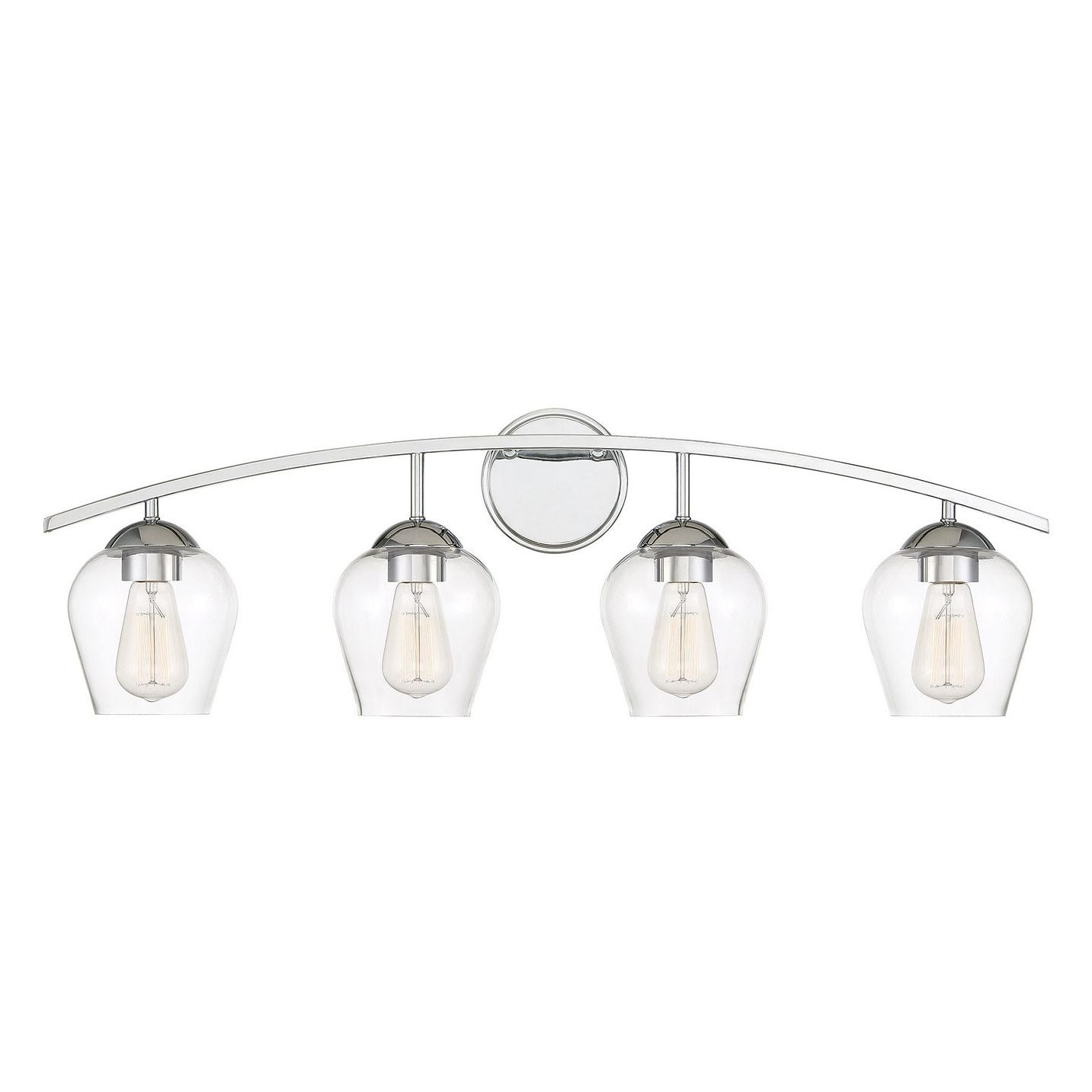 Meridian M80033CH Four Light Bathroom Vanity Light in Chrome