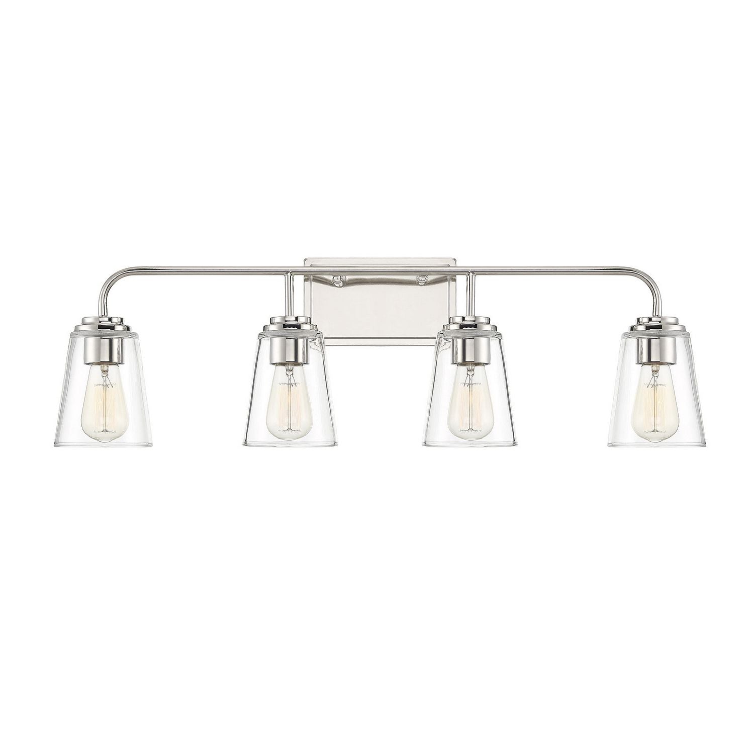 Meridian M80045PN Four Light Bathroom Vanity Light in Polished Nickel