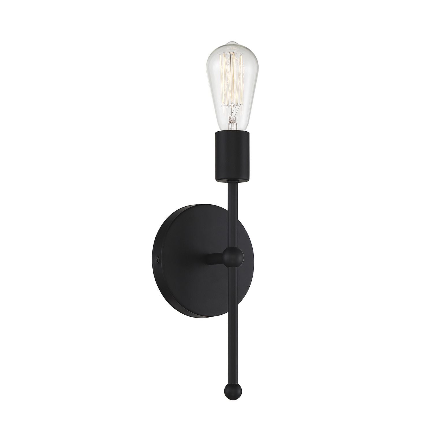 Meridian M90005MBK One Light Wall Sconce in Matte Black