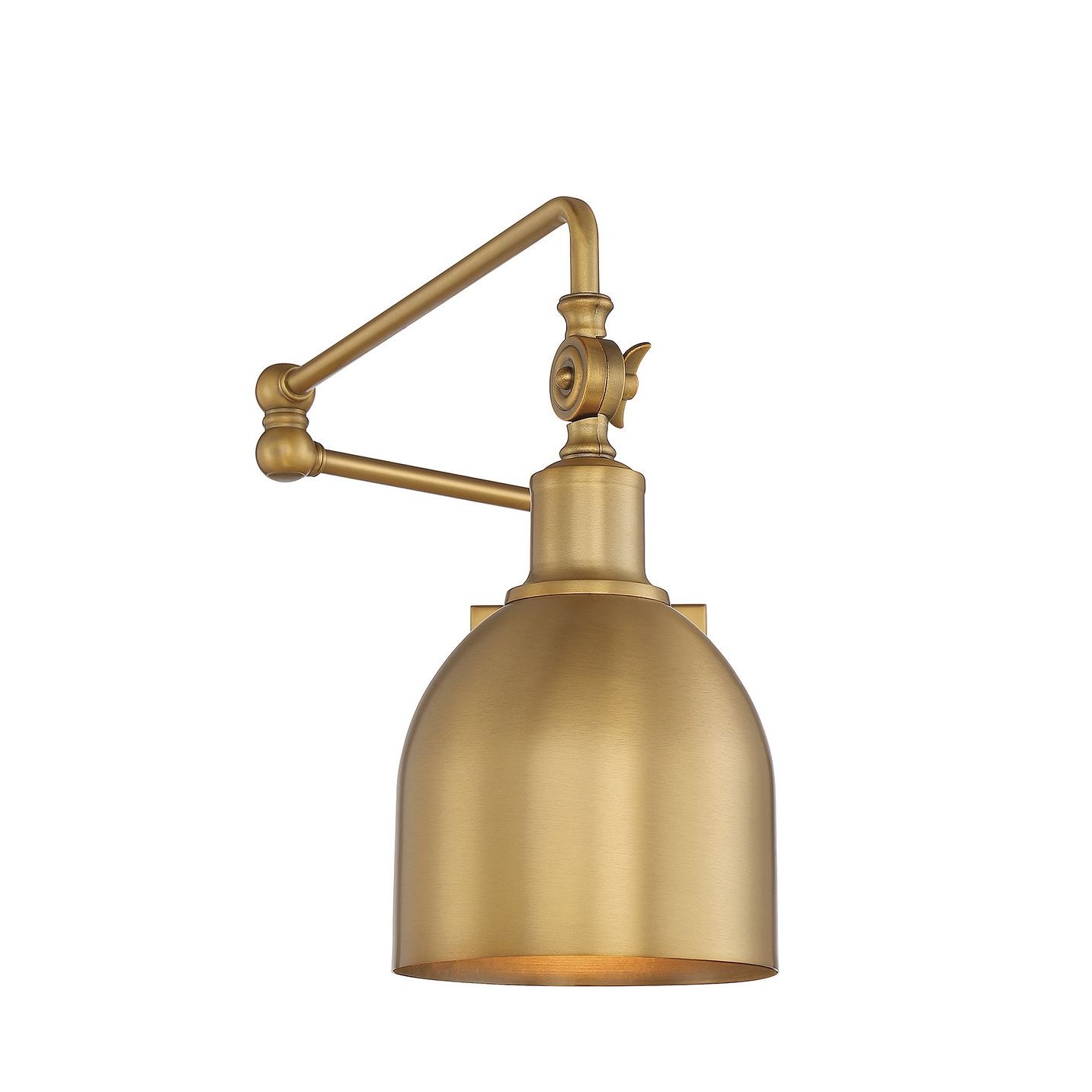 Meridian M90019NB One Light Wall Sconce in Natural Brass
