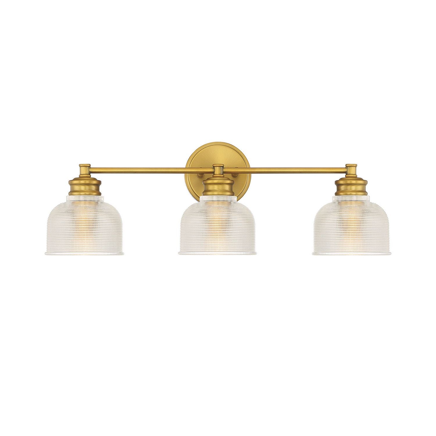 Meridian M80035NB Three Light Bathroom Vanity Light in Natural Brass